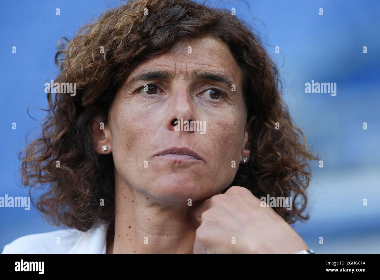 Rita Guarino Managerin von Juventus beim Trophee Veolia Femenin-Spiel im Groupama Stadium, Lyon. Bilddatum: 15. August 2020. Bildnachweis sollte lauten: Jonathan Moscrop/Sportimage via PA Images Stockfoto