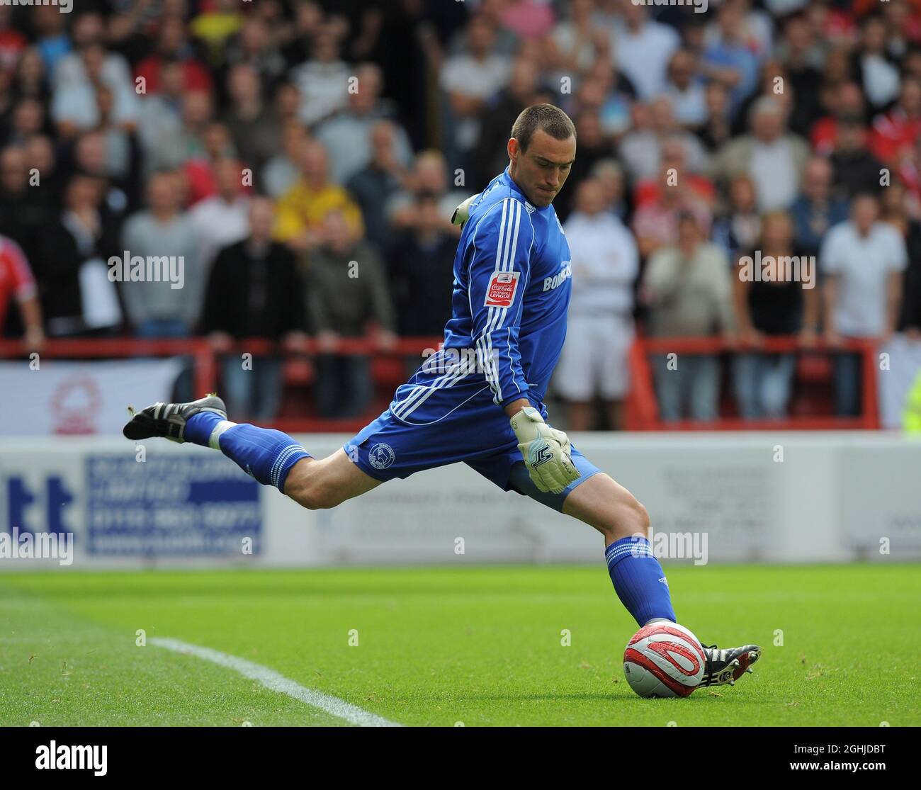 Stephen Bywater von Derby County während der Coca Cola Championship zwischen Nottingham Forest und Derby County in London. Stockfoto