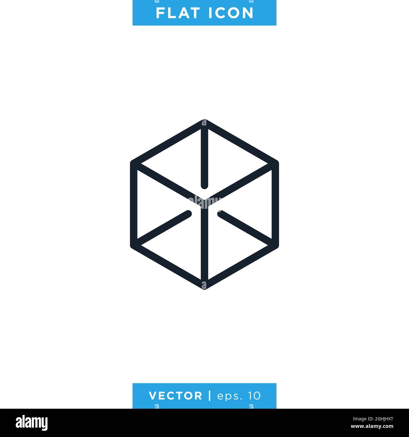 Design-Vorlage Für Cube Icon Vector Stock Illustration. Vektor eps 10. Stock Vektor