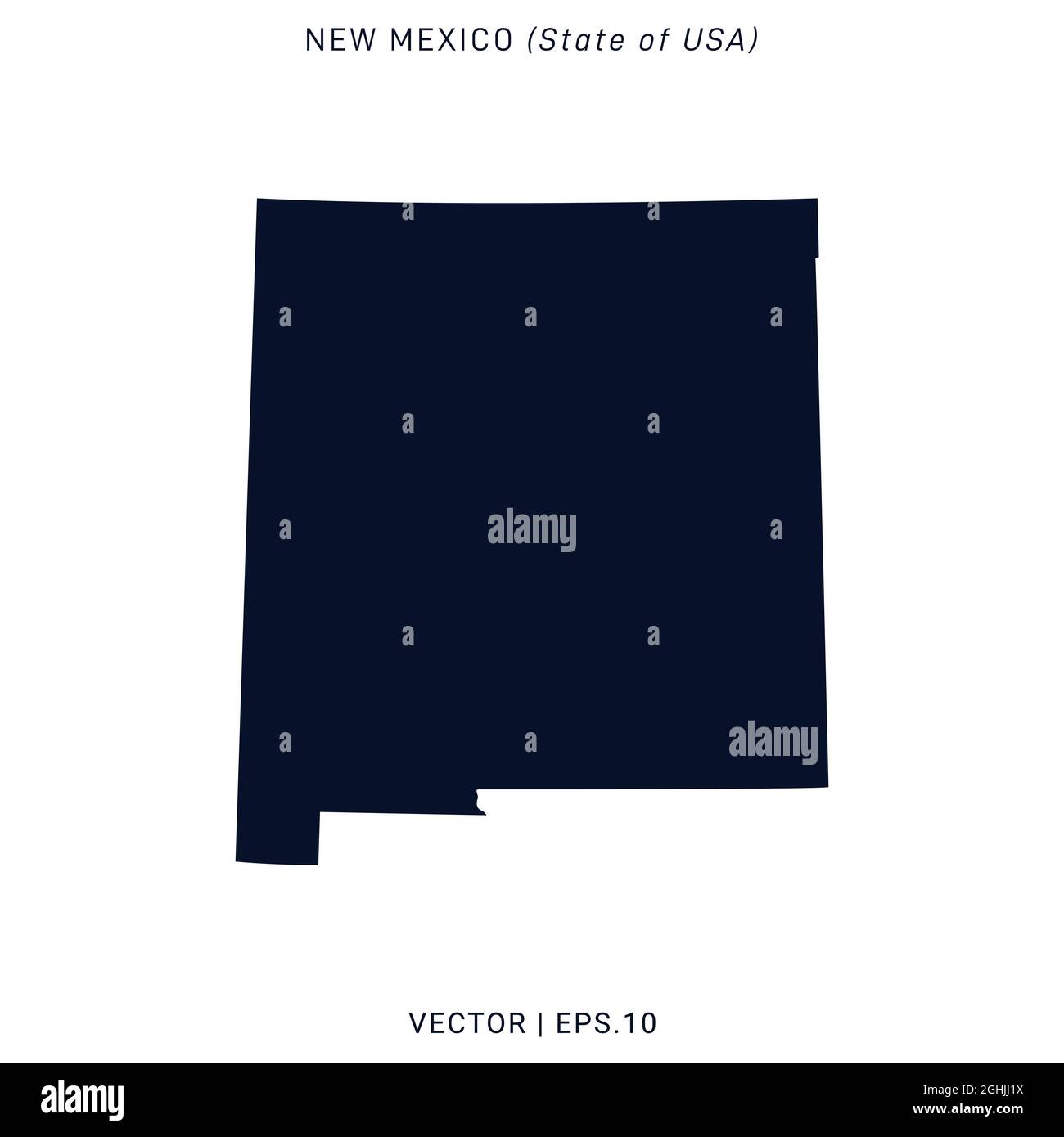 New Mexico (USA) Karte Vektor Stock Illustration Design Vorlage. Vektor eps 10. Stock Vektor