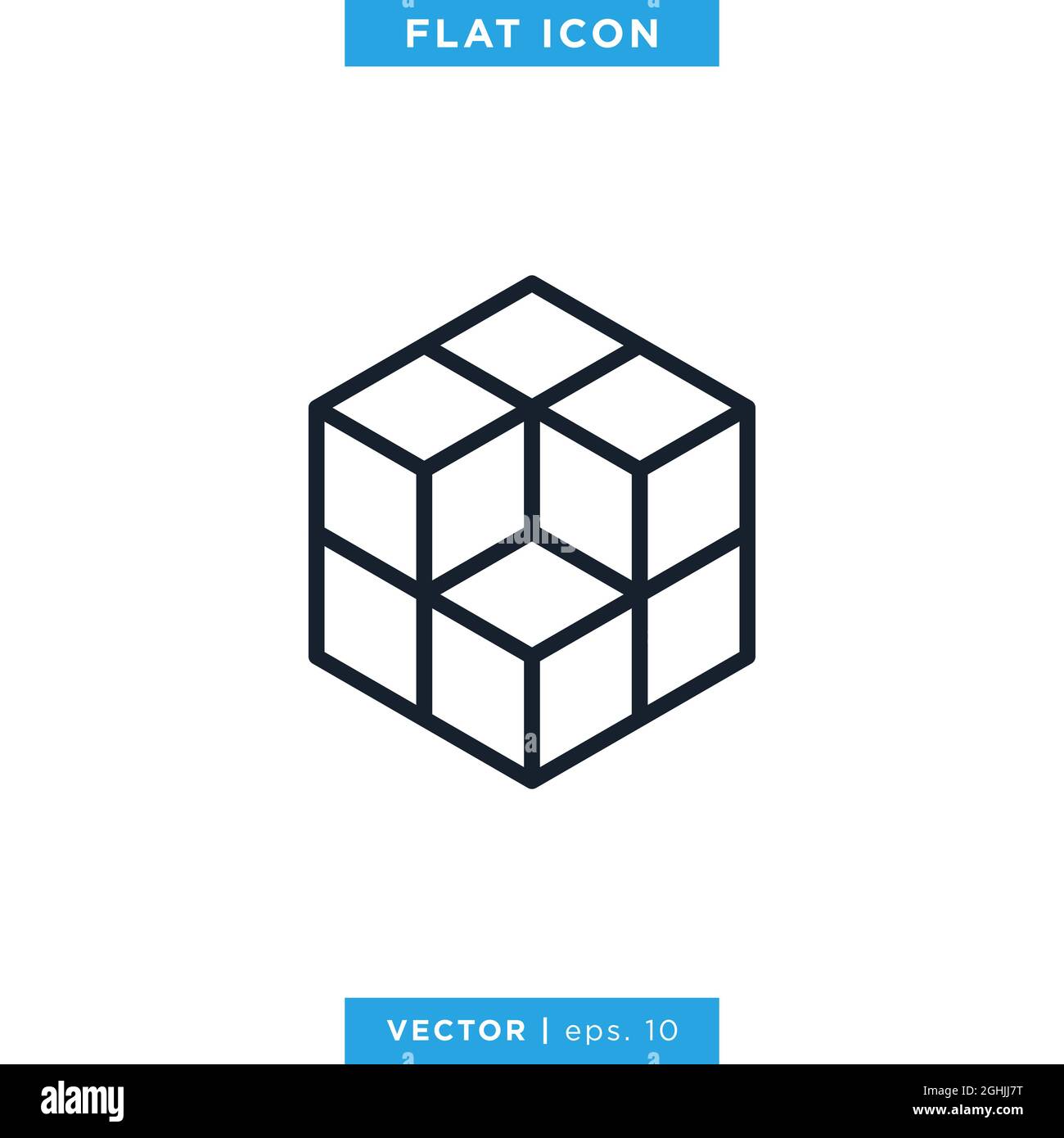 Design-Vorlage Für Cube Icon Vector Stock Illustration. Vektor eps 10. Stock Vektor