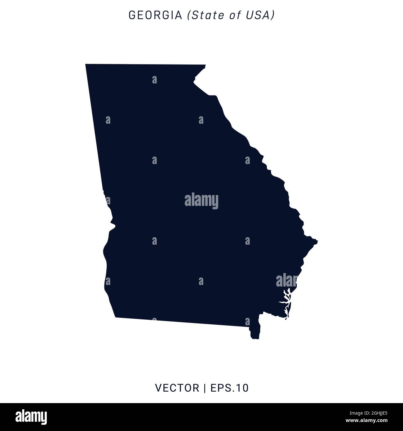 Georgia (USA) Map Vector Stock Illustration Design Template. Vektor eps 10. Stock Vektor