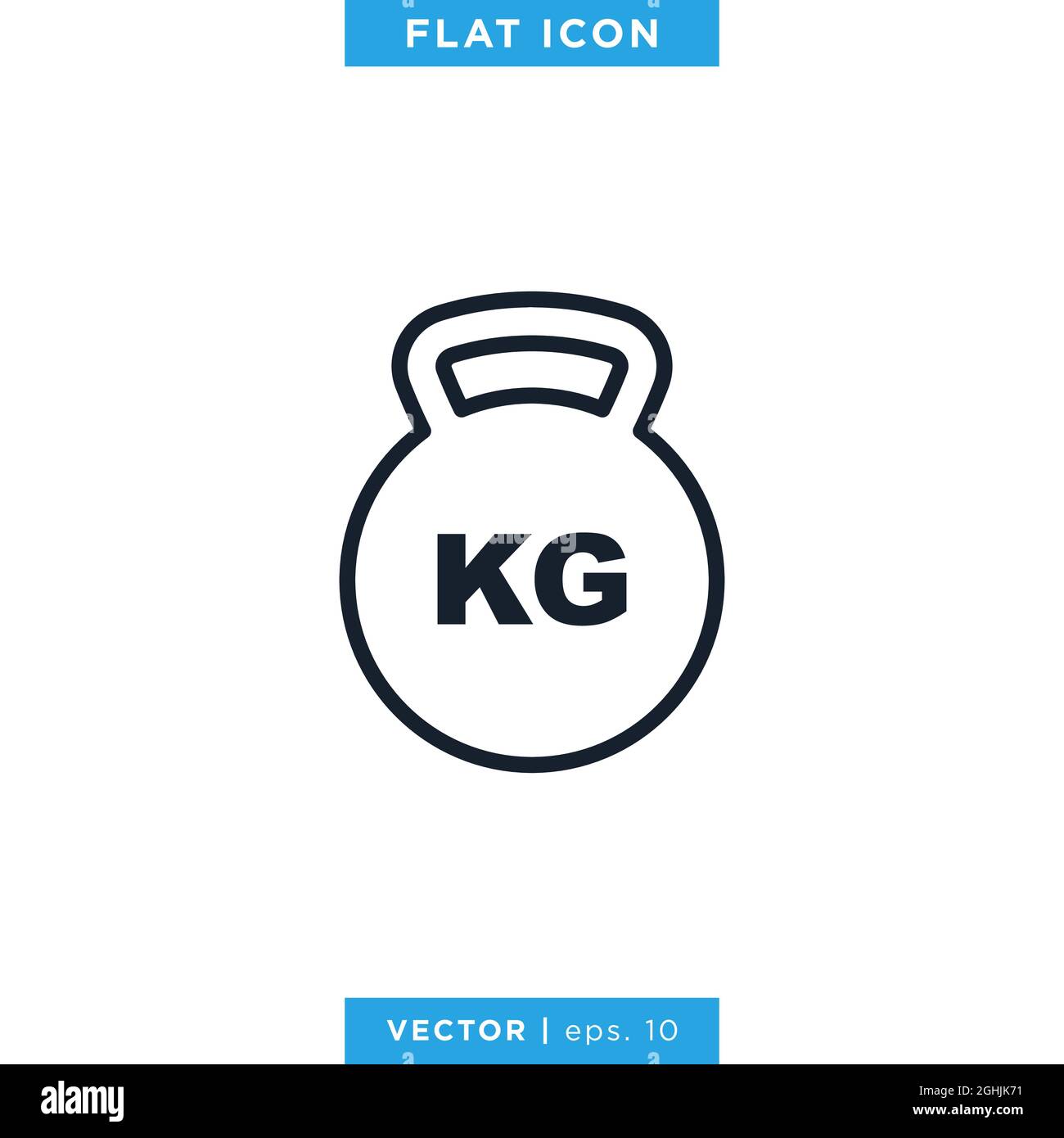 Kurzhantel Symbol Vektor Stock Illustration Design-Vorlage. Vektor eps 10. Stock Vektor