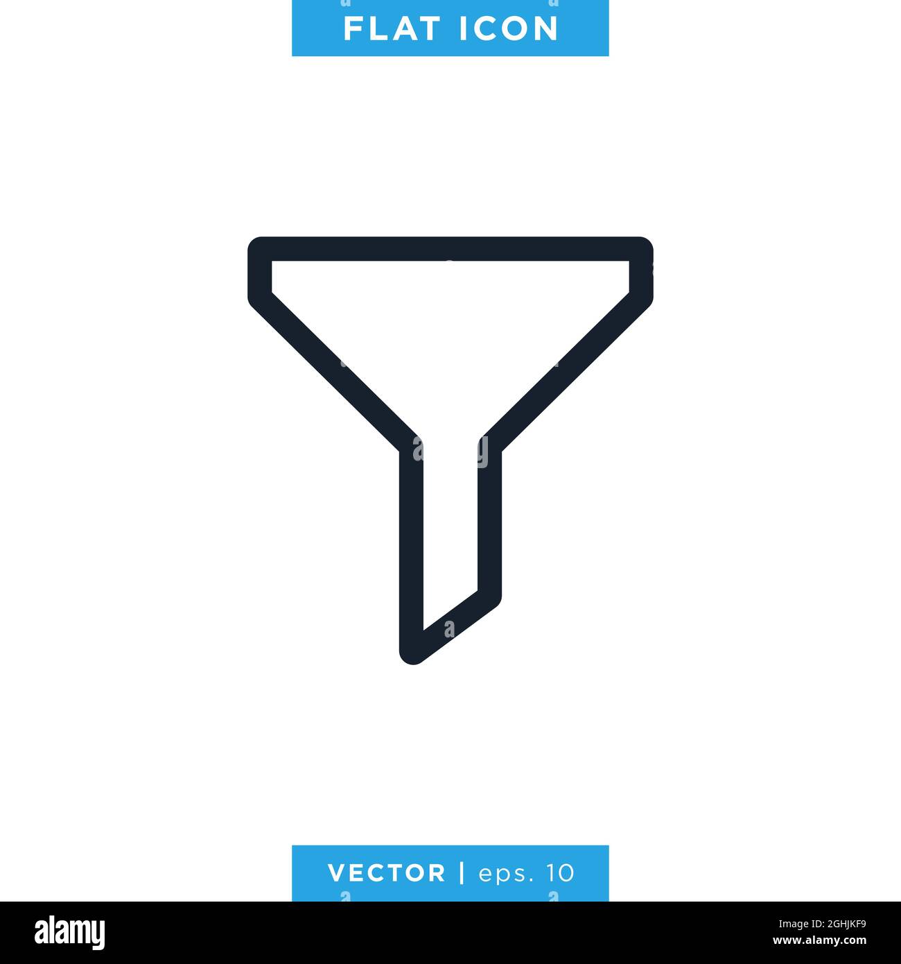 Filter, Funnel Icon Vector Stock Illustration Design Template. Vektor eps 10. Stock Vektor