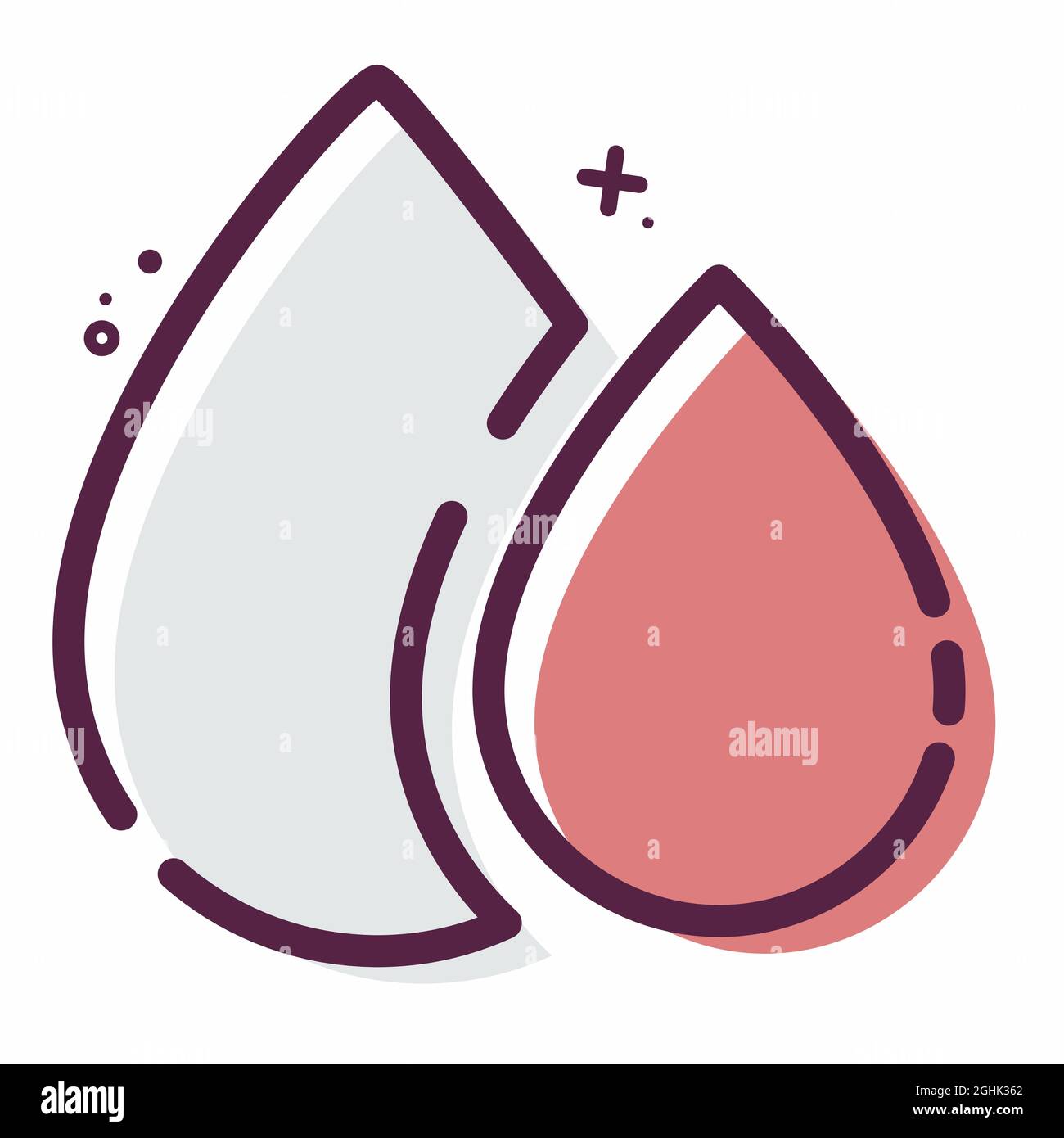 Icon Vector of Blood - MBE Style - einfache Illustration, editierbarer Strich, Design Template Vector, gut für Drucke, Poster, Werbung, Ansager Stock Vektor