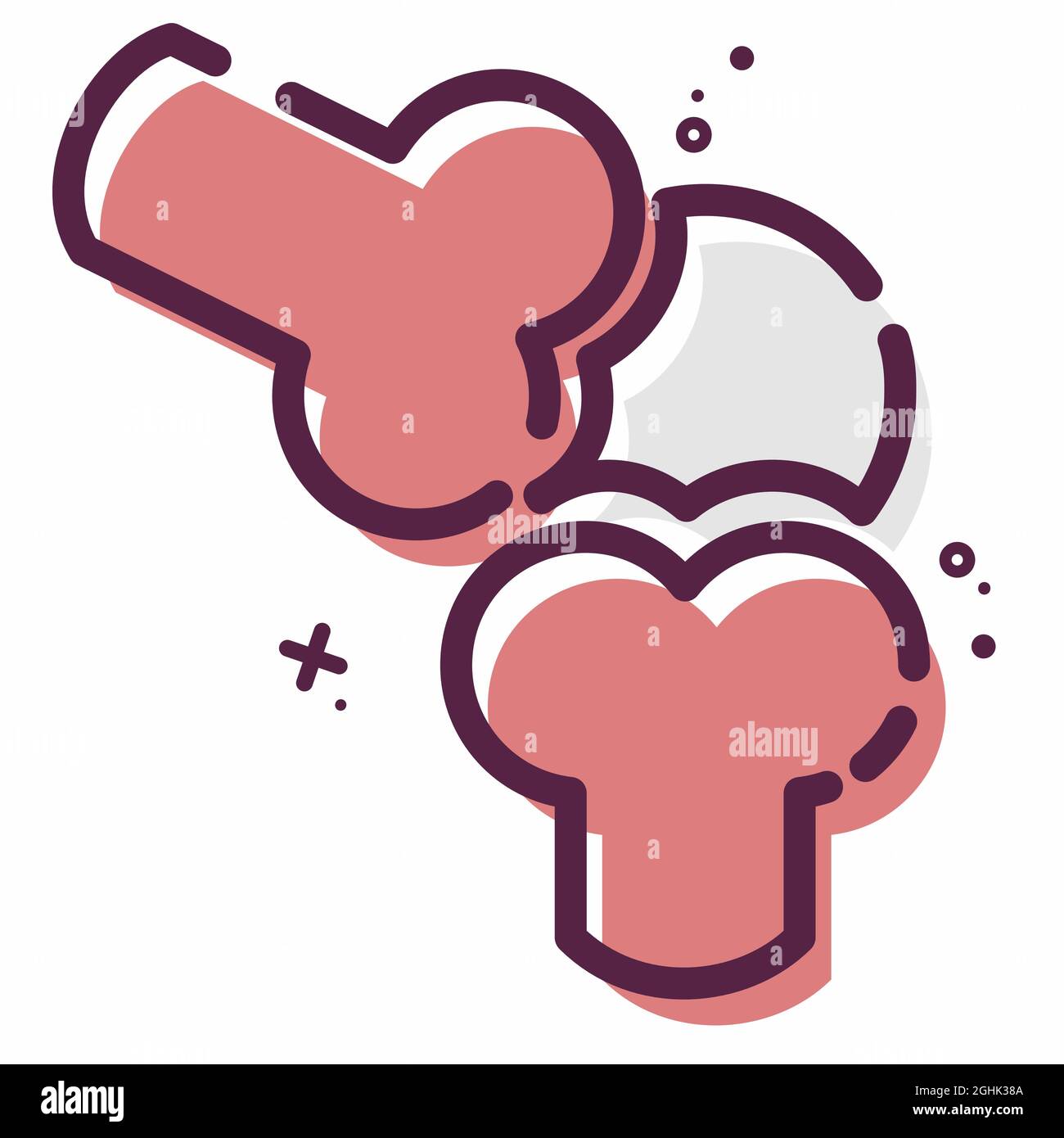 Icon Vector of Bone - MBE Style - einfache Illustration, editierbare Kontur, Design Template Vector, gut für Drucke, Poster, Werbung, Ankündigung Stock Vektor