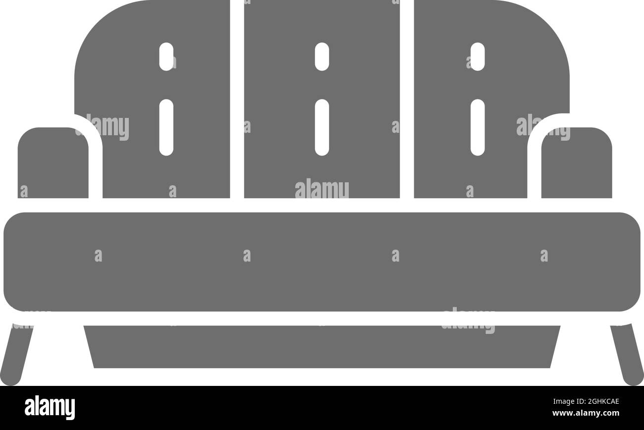 Graues Sofa-Symbol. Isoliert auf weißem Hintergrund Stock Vektor