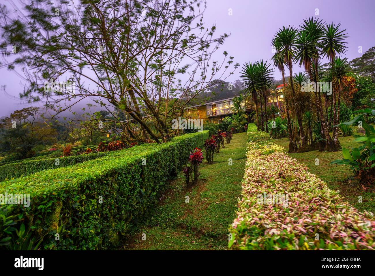 Celeste Mountain Lodge im Regenwald von Costa Rica Stockfoto