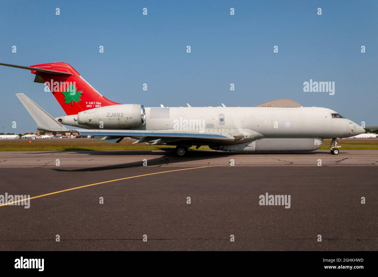 Raytheon Sentinel R1 Luftfeld- und Bodenüberwachungsflugzeug, das von der Royal Air Force betrieben wird. 5 Squadron Special Tail auf ZJ692 Stockfoto