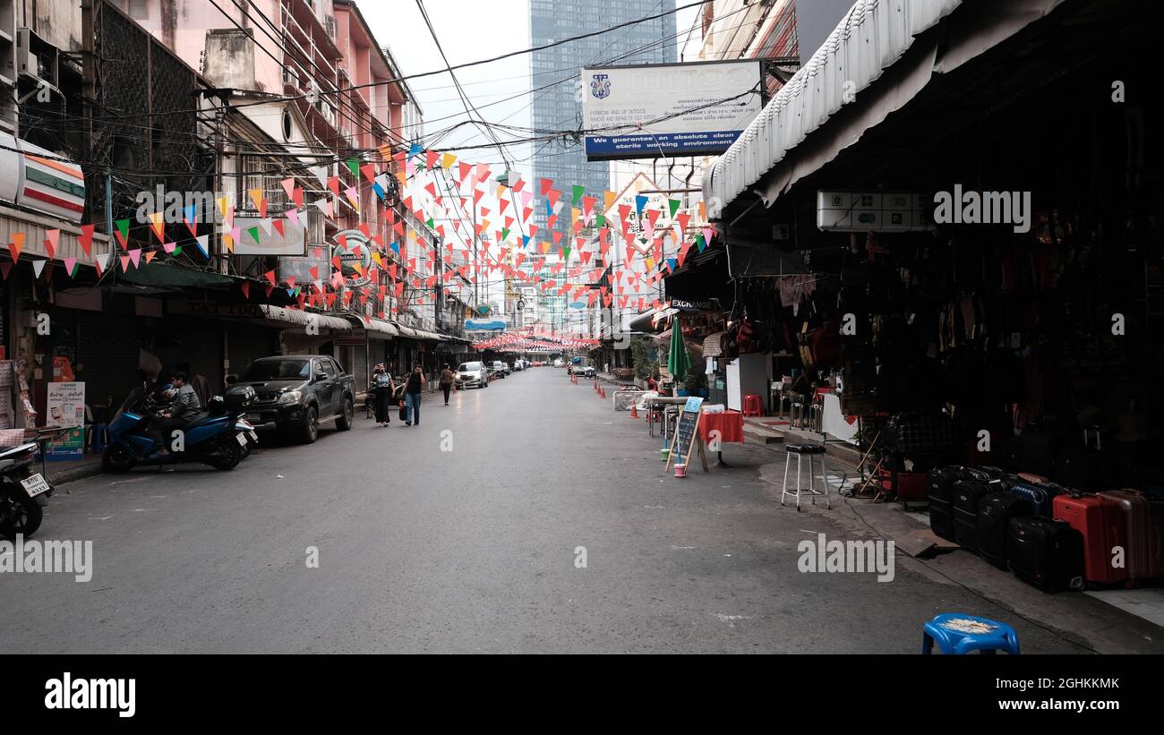 Thanon Patpong Entertainment Zone Bangkok Thailand geschlossen und geschlossen Stockfoto