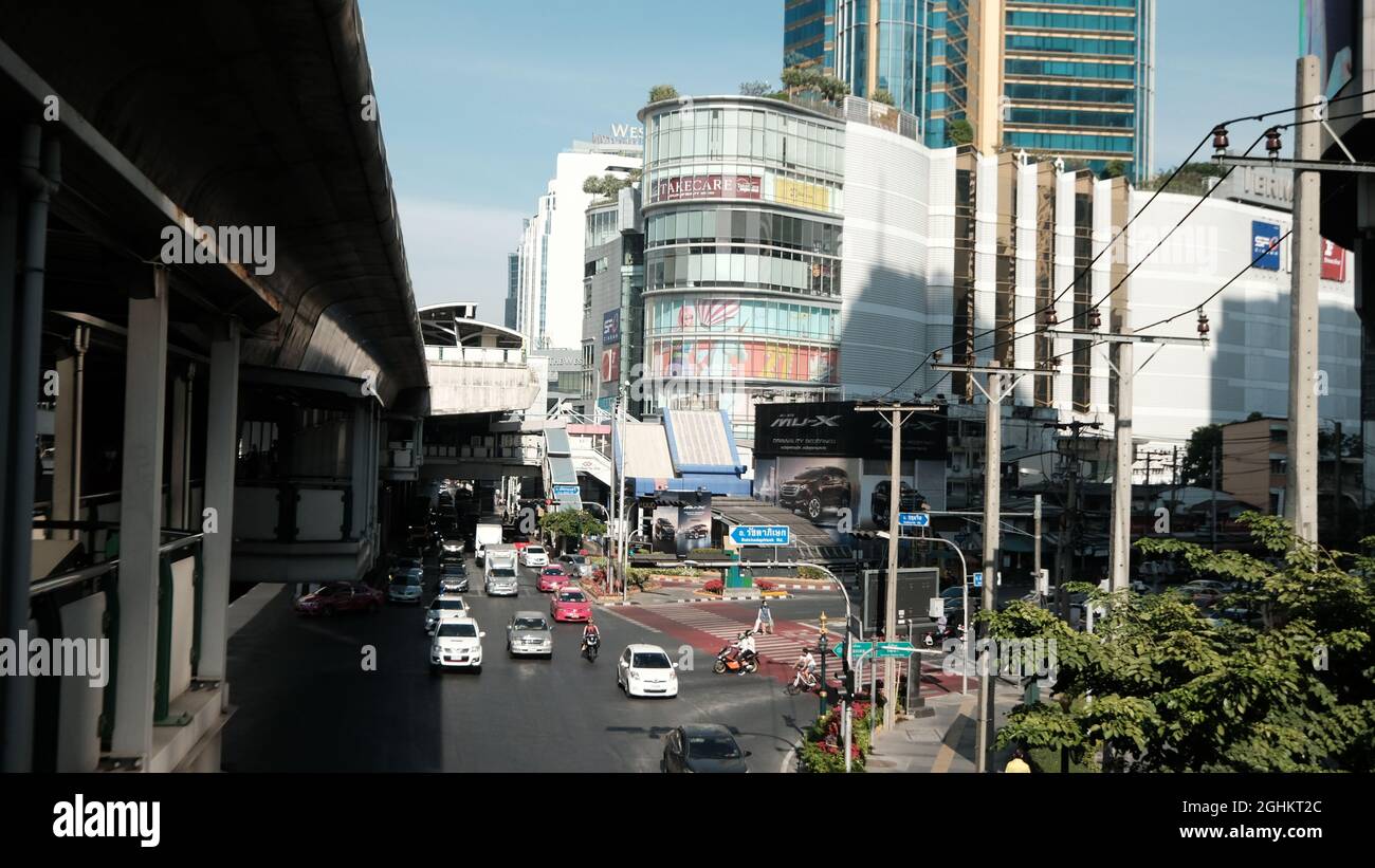 Asoke Kreuzung Soi 21 auf der Sukhumvit Road Bangkok Thailand Stockfoto