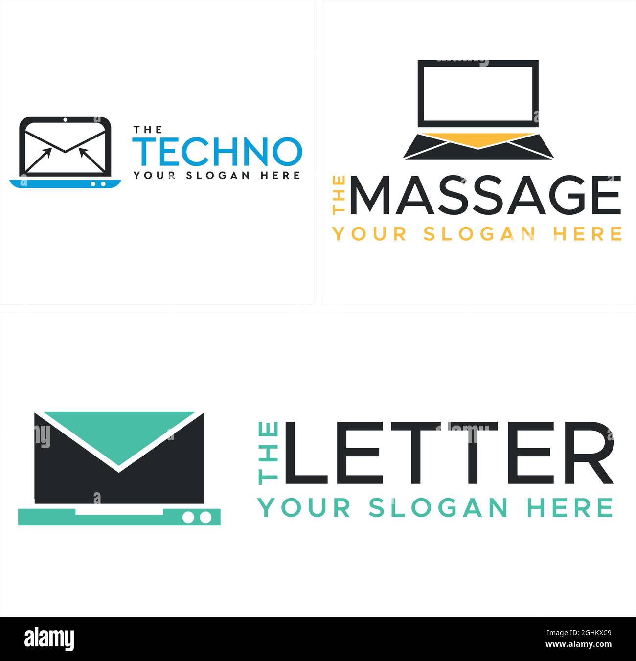 Technologie Nachricht Internet Logo Design Stock Vektor