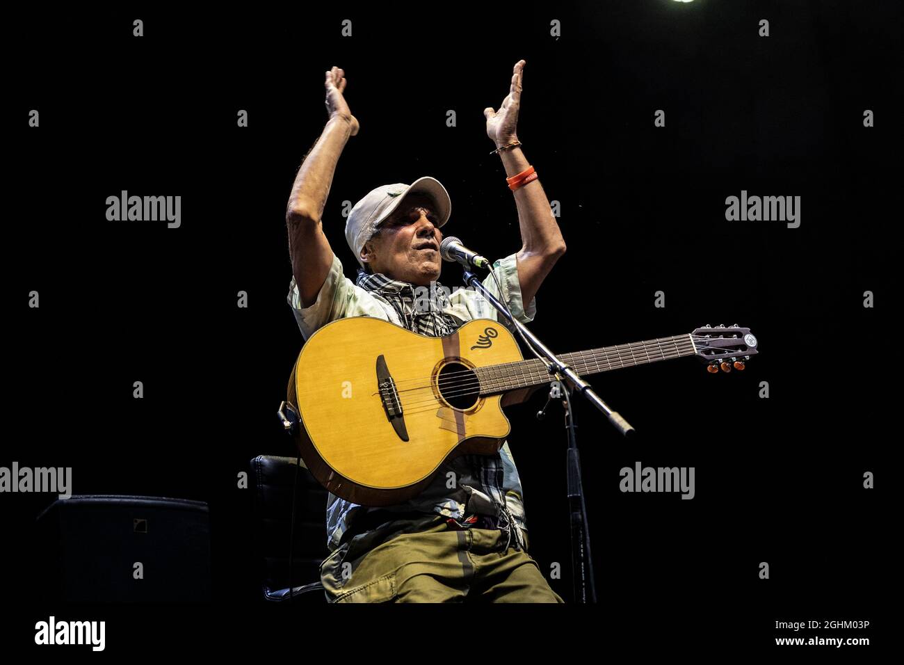 Mantova Italien 6 September 2021 Manu Chao - El Chapulin Solo Tour Acustico - live im Esedra di Palazzo Te © Andrea Ripamonti / Alamy Stockfoto