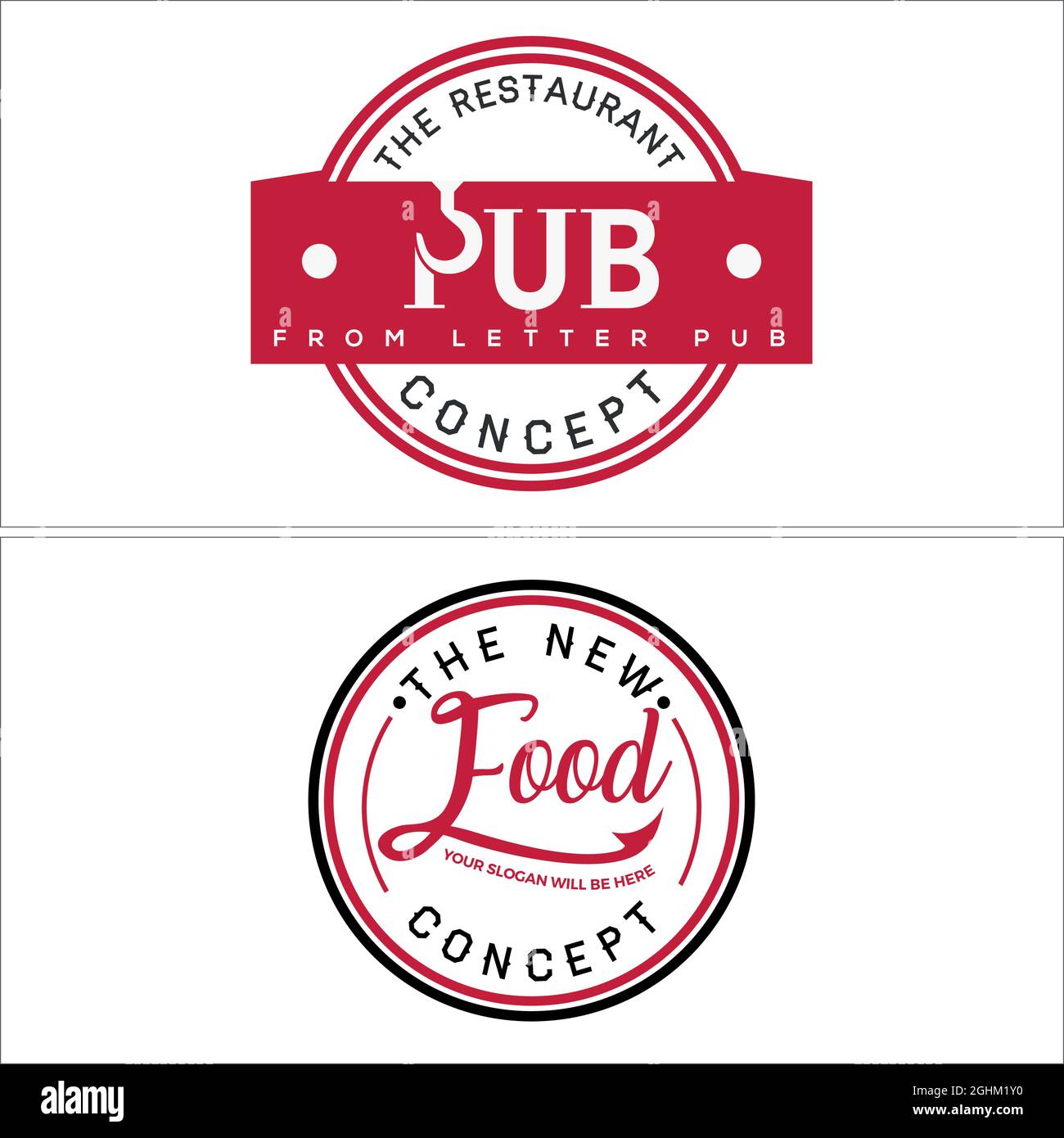Restaurant Food Label Symbol Logo Design Stock Vektor