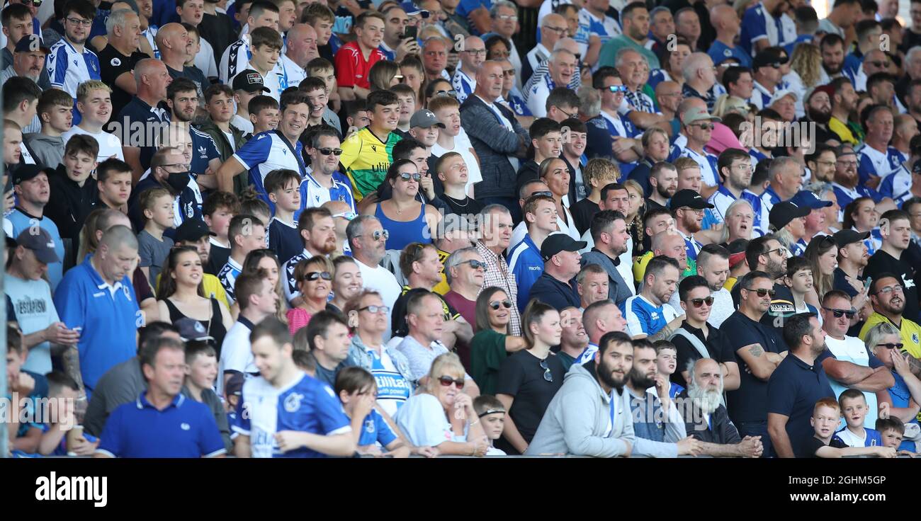 Action während des League Two-Spiels zwischen Bristol Rovers und Crawley Town im Memorial Stadium in Bristol. 04. September 2021 Stockfoto