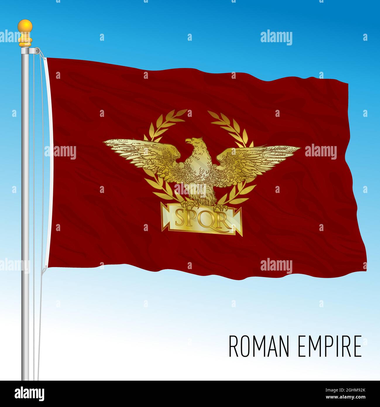 Fantasy-Flagge des Römischen Reiches, Vektorgrafik Stock Vektor