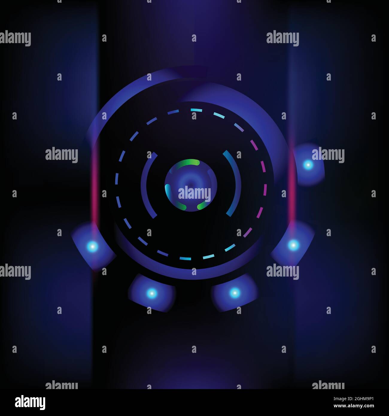 Abstrakt Hintergrund Kreis Technologie Element Tapete Licht Spirale Muster Hintergrund Kunst Grafik Design futuristische Vektor Illustration EPS10 Stock Vektor