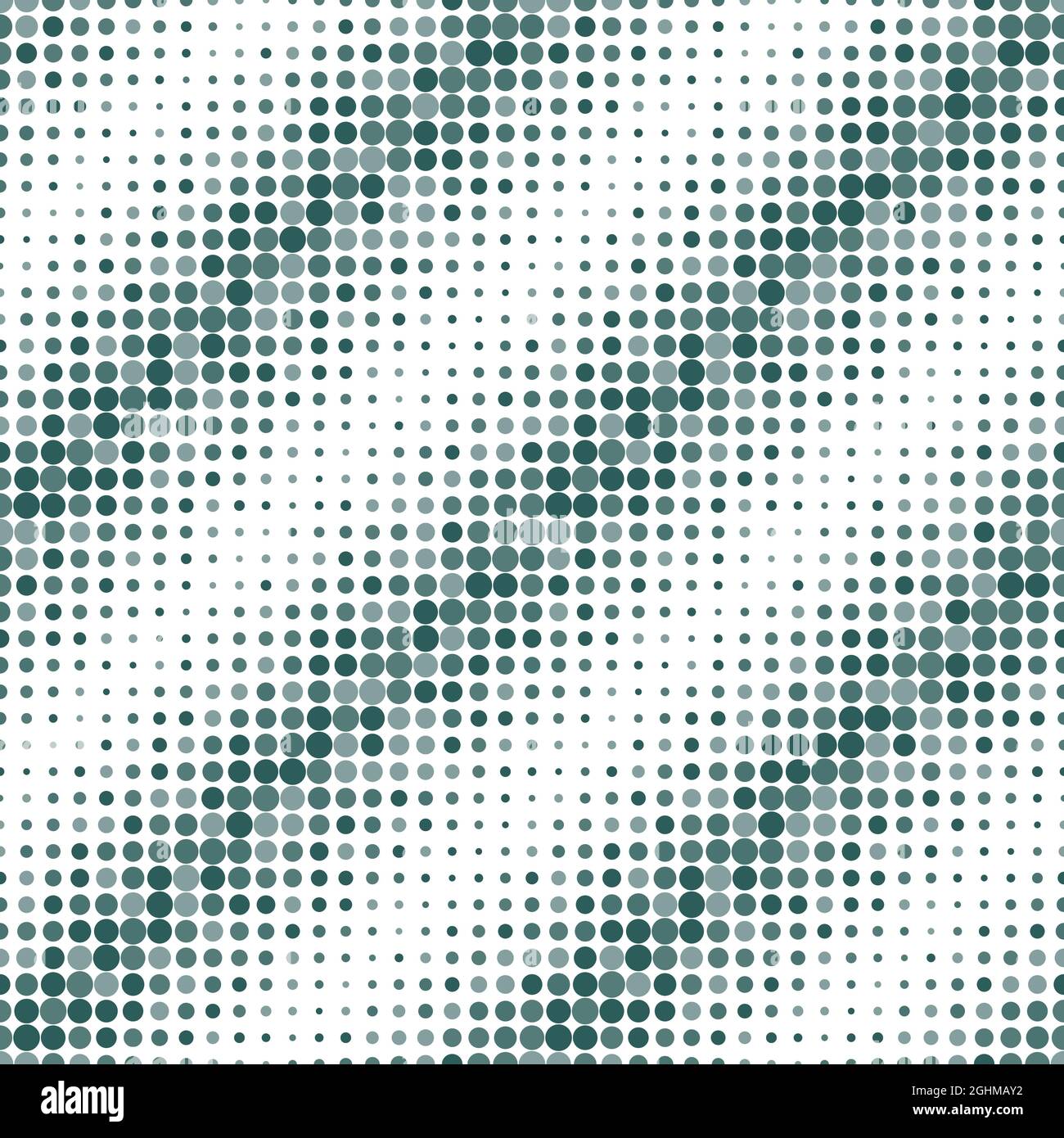 Halbton diagonal nahtloses Muster, Vektorgrafik. Abstrakter geometrischer Hintergrund mit vielen kleinen Punkten. Monochrome Farben, Stock Vektor