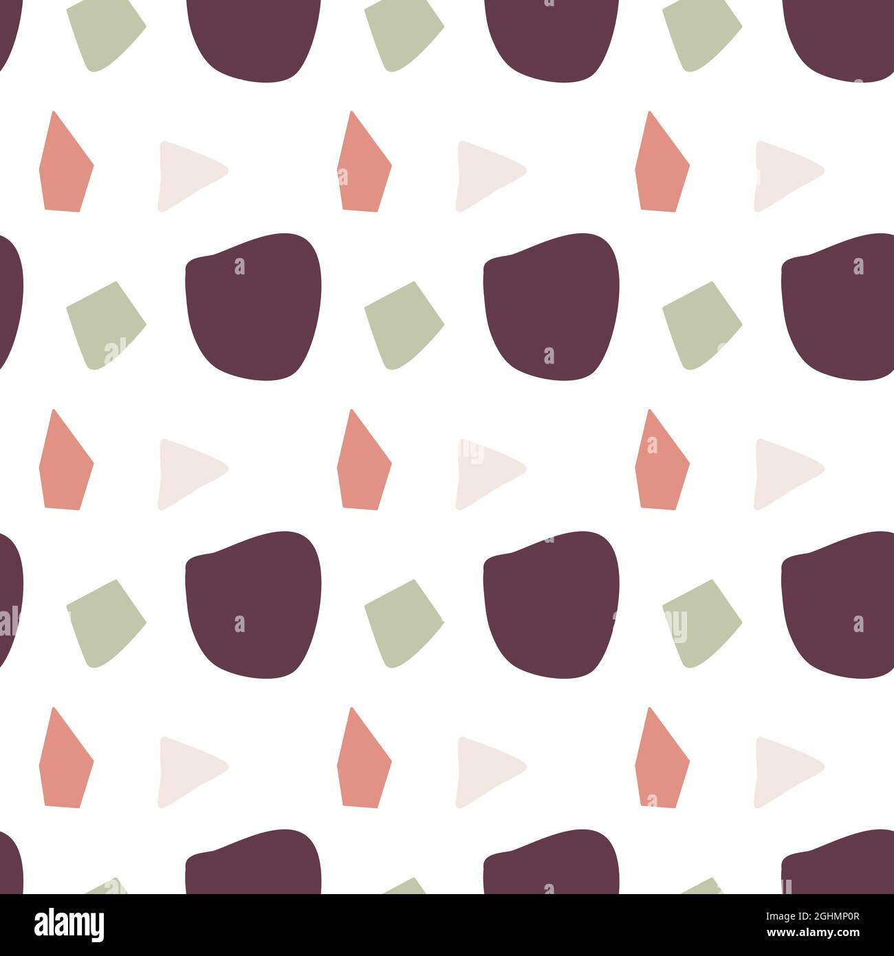 Abstraktes Nahtmuster in Herbstfarben. Vektorgrafik, flaches Design Stock Vektor