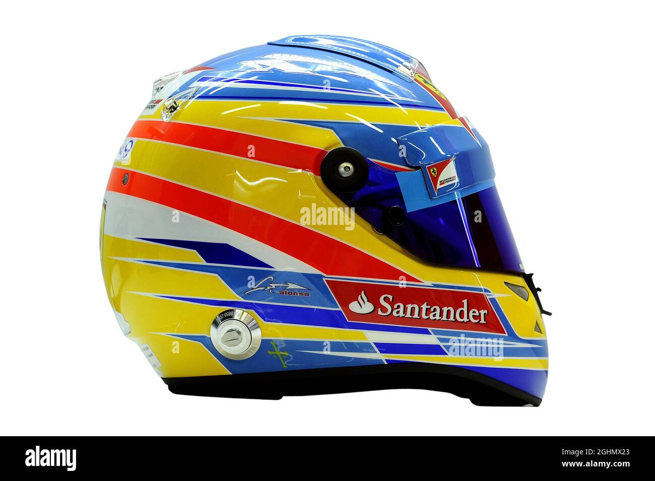 Fernando Alonso (ESP), Scuderia Ferrari Helm Stockfoto