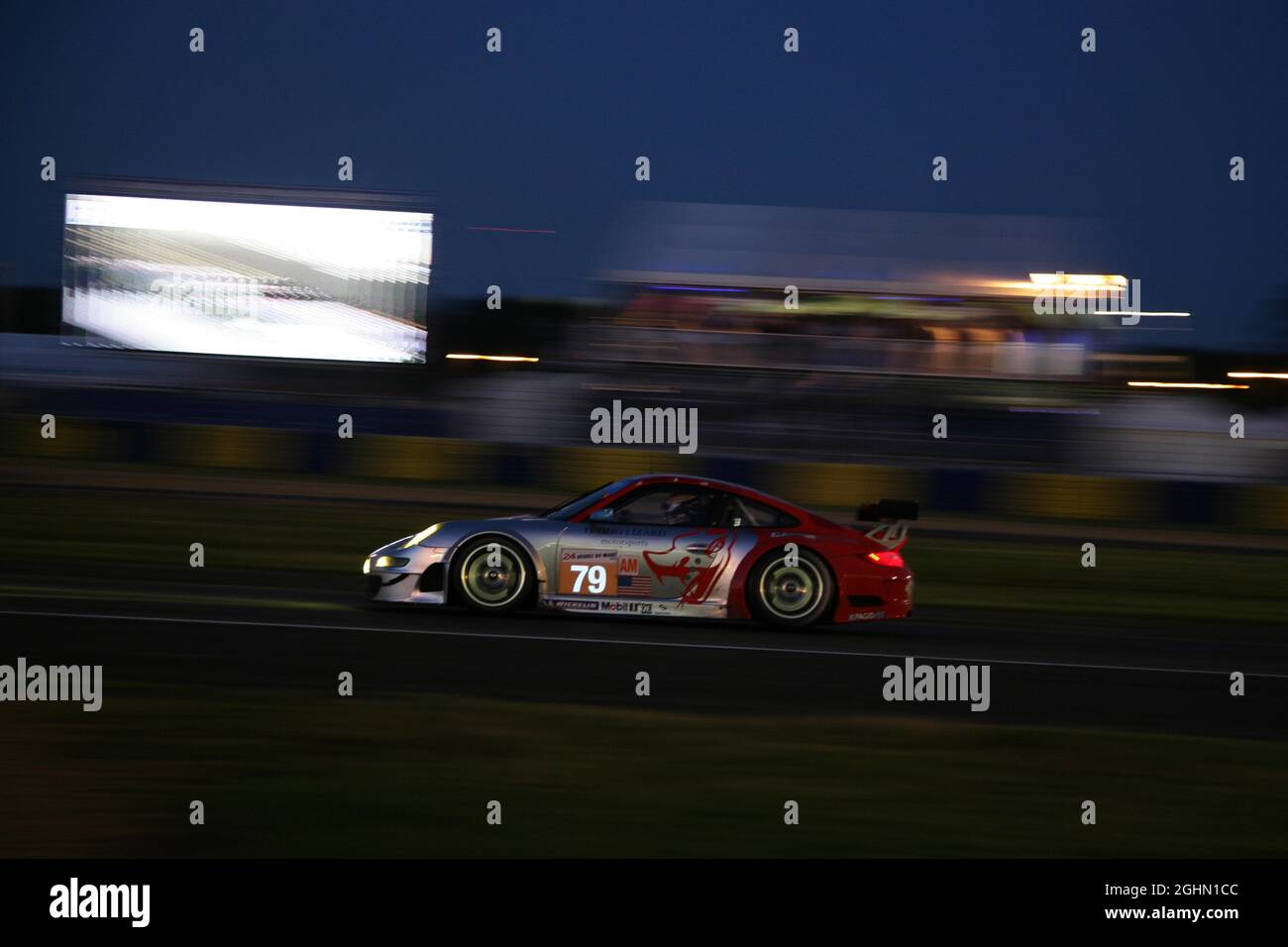 #79 Flying Lizard Motorsport Porsche 911 RSR: Seth Neiman, Patrick Pilet, Spencer Pumpelly 16.06.2012, Le Mans Race, FIA-Langstrecken-Weltmeisterschaft, Le Mans, Frankreich Stockfoto