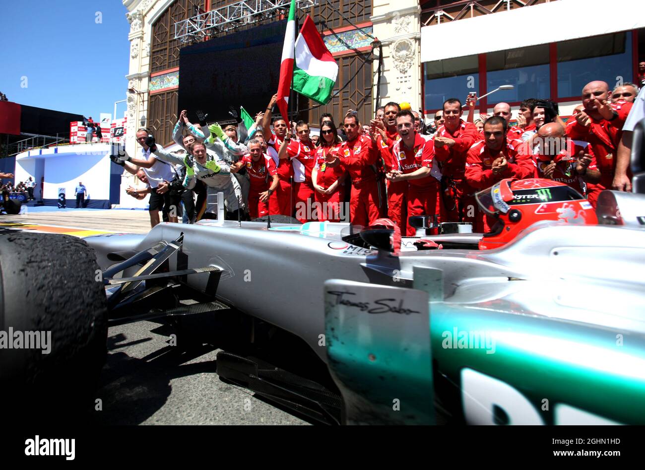 Michael Schumacher (GER), Mercedes GP 24.06.2012. Formel-1-Weltmeisterschaft, Rd 8, Großer Preis Von Europa, Valencia, Spanien, Wettkampftag Stockfoto