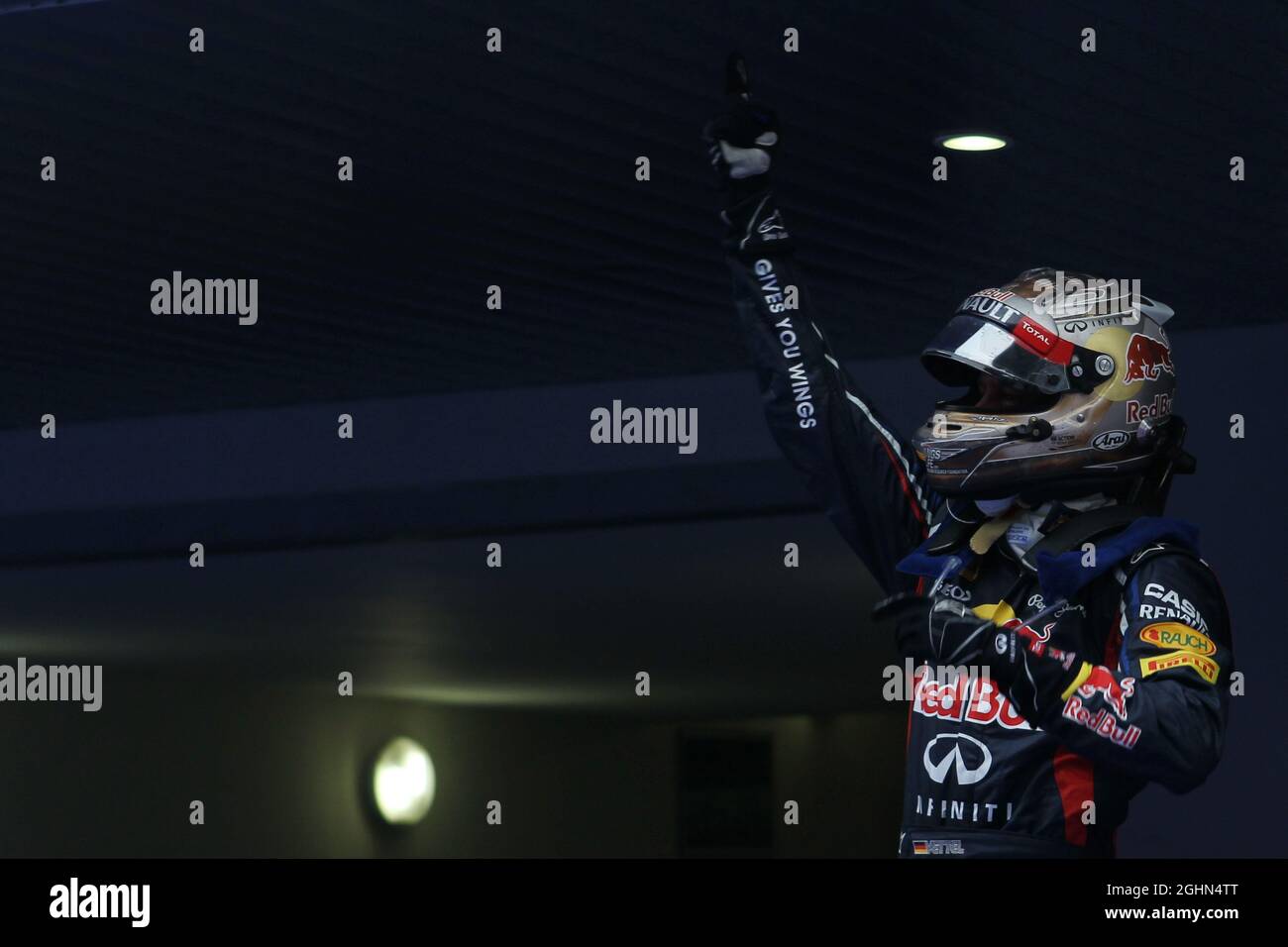 1. Platz Sebastian Vettel (GER), Red Bull Racing 28.10.2012. Formel-1-Weltmeisterschaft, Rd 17, Großer Preis Von Indien, Neu-Delhi, Indien, Wettkampftag Stockfoto