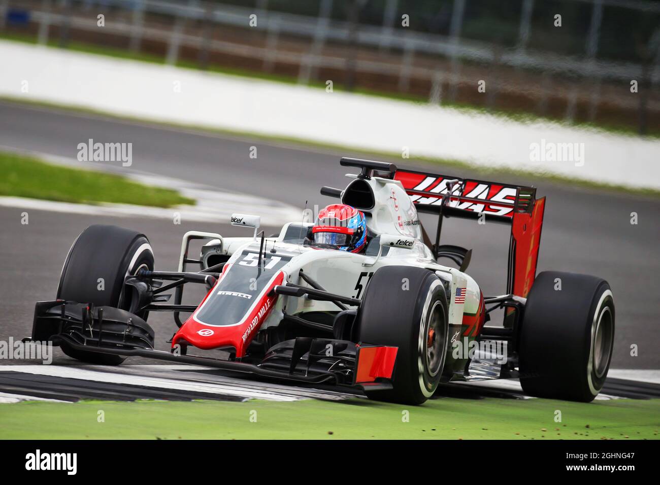 Santino Ferrucci (USA) Haas VF-16 Entwicklungstreiber. 13.07.2016. Formel-1-Saisonprüfung, Tag Zwei, Silverstone, England. Mittwoch. Bildnachweis sollte lauten: XPB/Press Association Images. Stockfoto