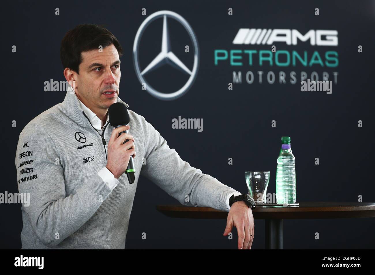 Toto Wolff (GER) Mercedes AMG F1 Aktionär und Executive Director. 23.02.2017. Mercedes AMG F1 W08 Launch, Silverstone, England. Bildnachweis sollte lauten: XPB/Press Association Images. Stockfoto