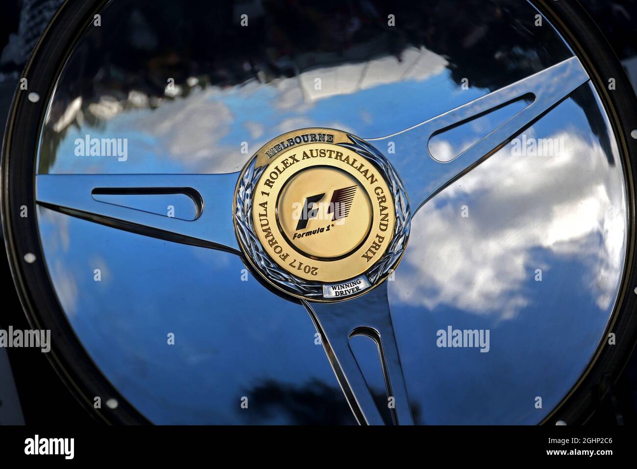 Trophäe für den Sieger. 23.03.2017. Formel-1-Weltmeisterschaft, Rd 1, Großer Preis Von Australien, Albert Park, Melbourne, Australien, Vorbereitungstag. Bildnachweis sollte lauten: XPB/Press Association Images. Stockfoto