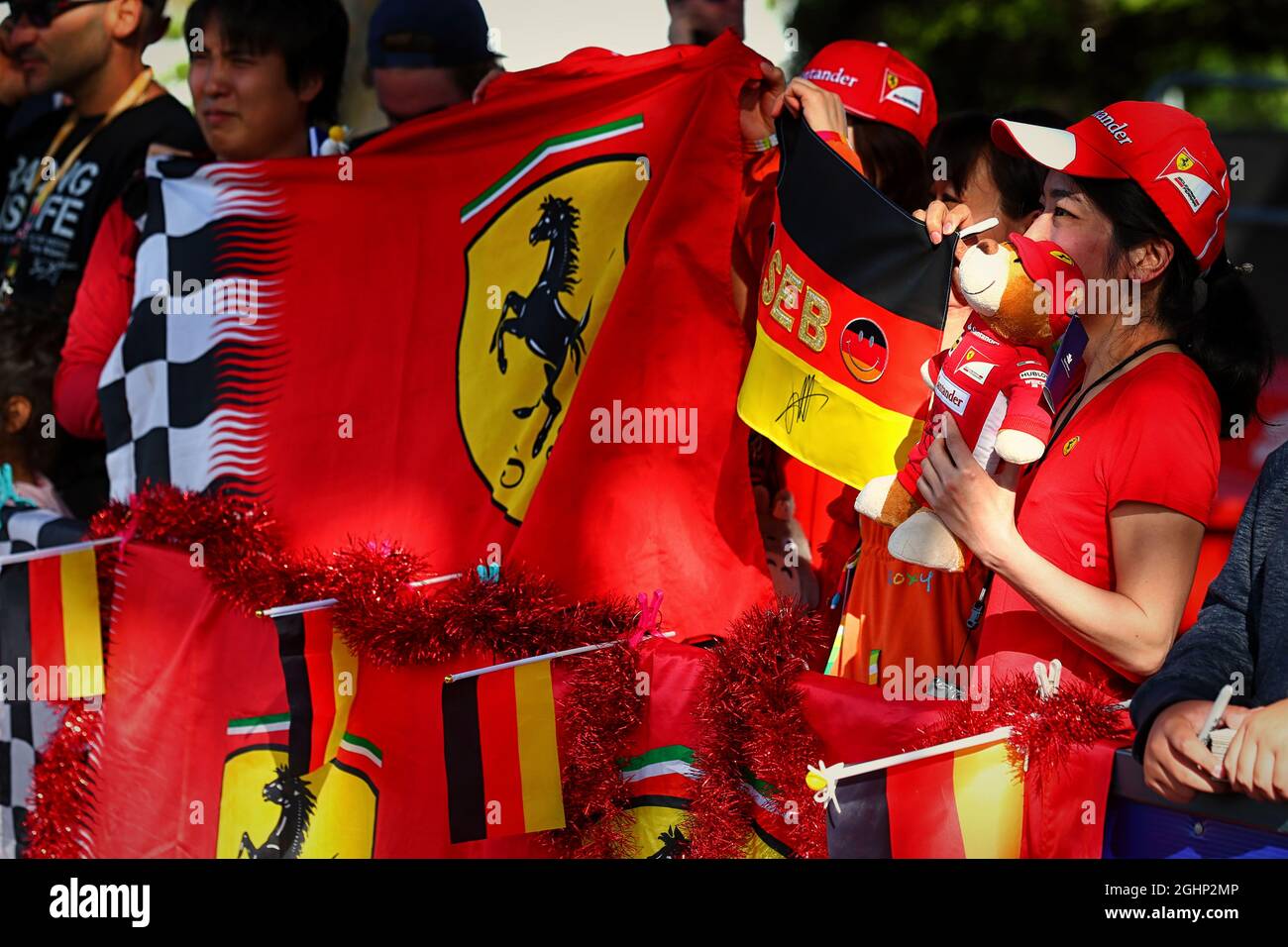 Ferrari-Fans. 24.03.2017. Formel-1-Weltmeisterschaft, Rd 1, Großer Preis Von Australien, Albert Park, Melbourne, Australien, Übungstag. Bildnachweis sollte lauten: XPB/Press Association Images. Stockfoto