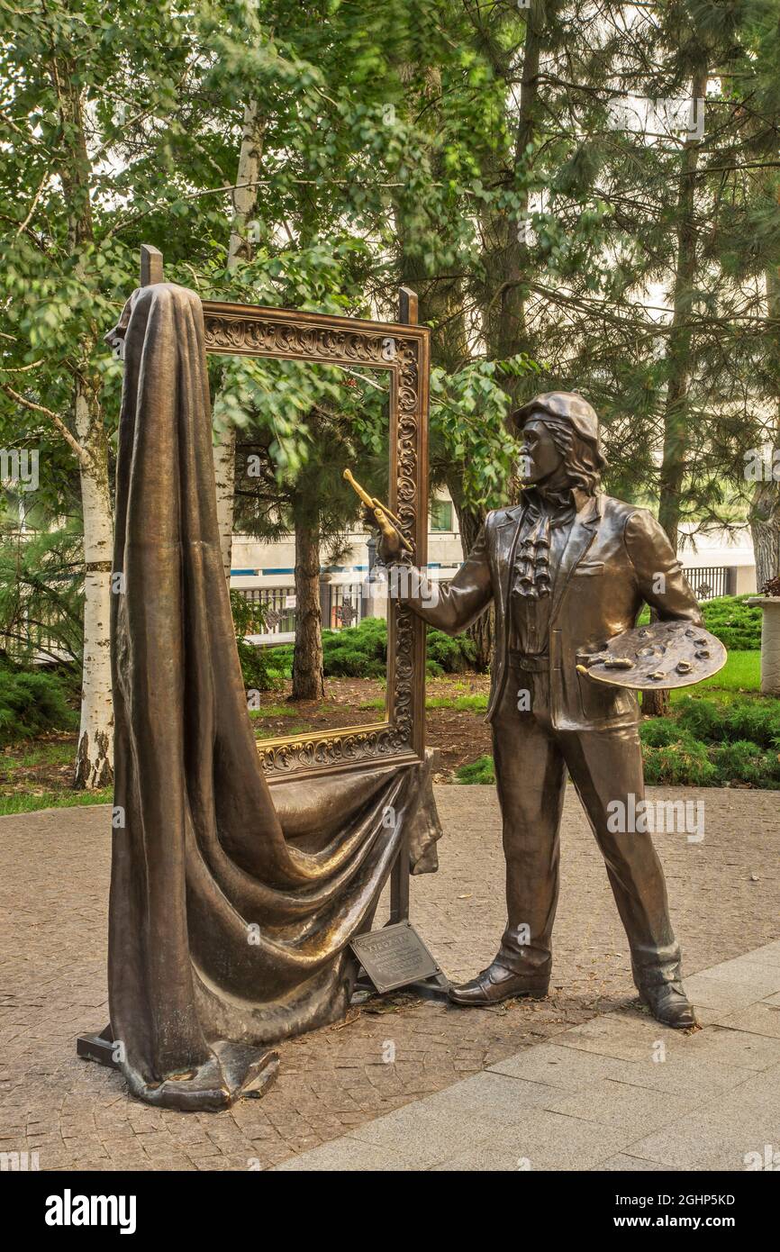 Skulpturenmaler am Ufer in Rostow-am-Don. Russland Stockfoto