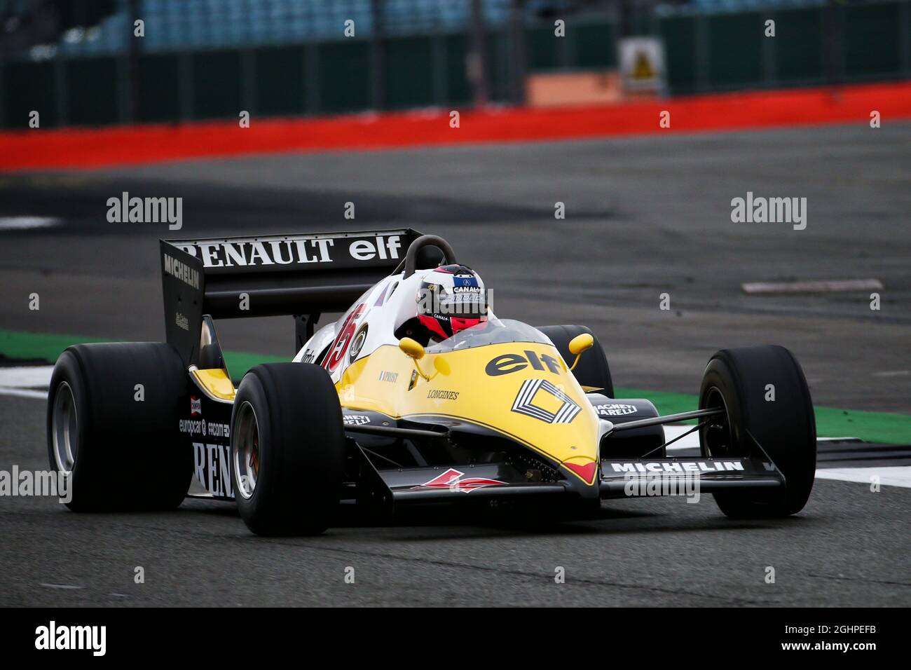 Frank Montangy (FRA) Canal+ TV Presenter im Renault RE40. 15.07.2017. Formel-1-Weltmeisterschaft, Rd 10, Großer Preis Von Großbritannien, Silverstone, England, Qualifizierender Tag. Bildnachweis sollte lauten: XPB/Press Association Images. Stockfoto