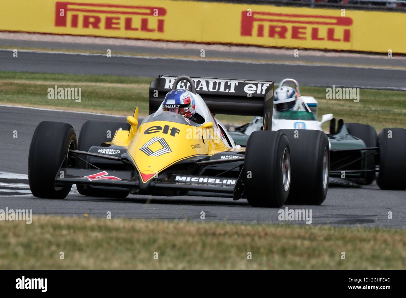 Frank Montangy (FRA) Canal+ TV Presenter im Renault RE40. 16.07.2017. Formel-1-Weltmeisterschaft, Rd 10, Großer Preis Von Großbritannien, Silverstone, England, Wettkampftag. Bildnachweis sollte lauten: XPB/Press Association Images. Stockfoto