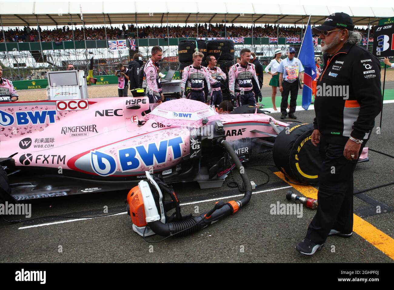 Dr. Vijay Mallya (IND) Sahara Force India F1 Team Owner am Start. 16.07.2017. Formel-1-Weltmeisterschaft, Rd 10, Großer Preis Von Großbritannien, Silverstone, England, Wettkampftag. Bildnachweis sollte lauten: XPB/Press Association Images. Stockfoto