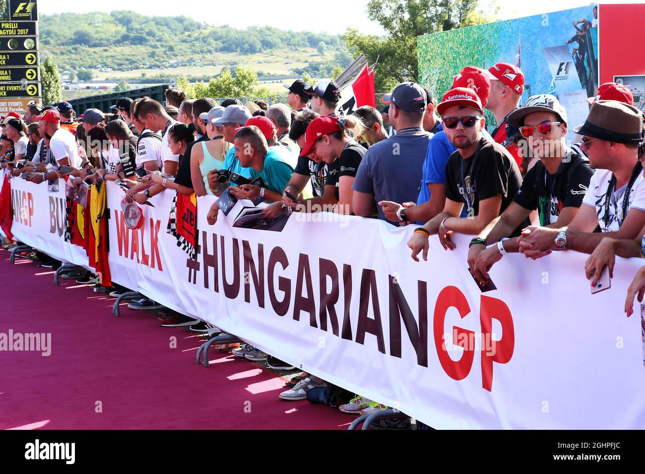 Lüfter. 29.07.2017. Formel 1 Weltmeisterschaft, Rd 11, Großer Preis Von Ungarn, Budapest, Ungarn, Qualifizierender Tag. Bildnachweis sollte lauten: XPB/Press Association Images. Stockfoto