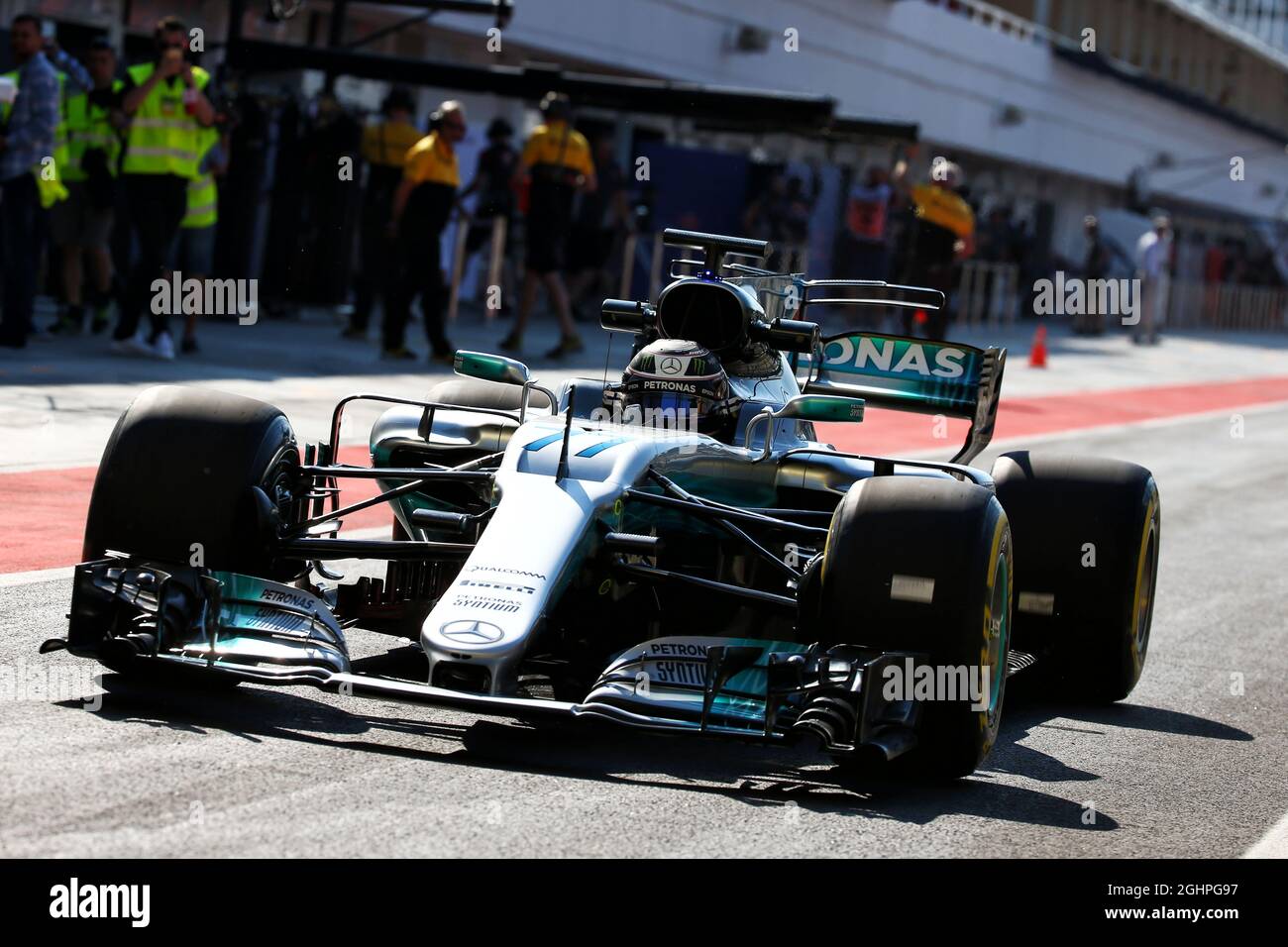 Valtteri Bottas (FIN) Mercedes AMG F1 W08. 01.08.2017. Formel-1-Tests, Budapest, Ungarn. Bildnachweis sollte lauten: XPB/Press Association Images. Stockfoto