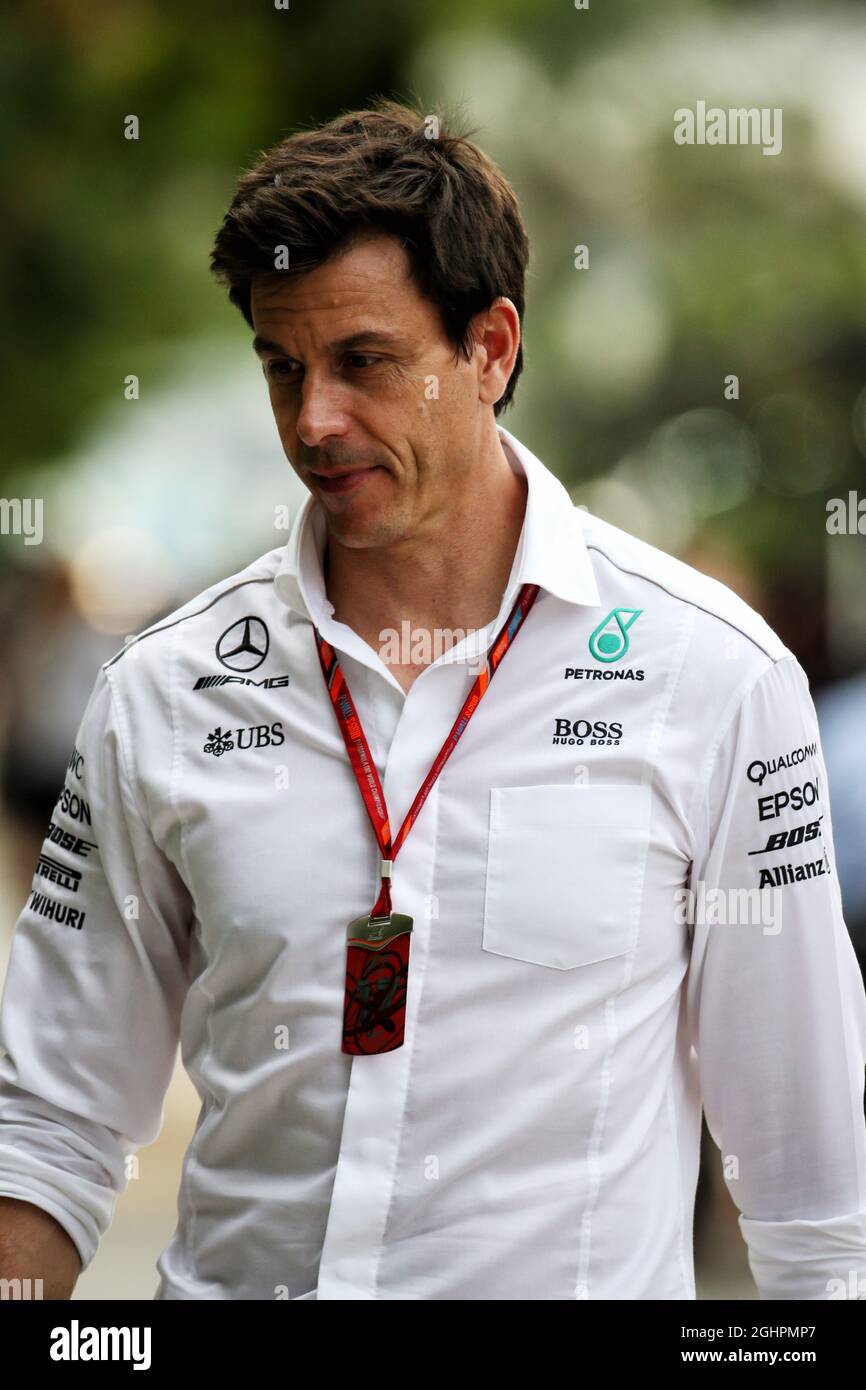Toto Wolff (GER) Mercedes AMG F1 Aktionär und Executive Director. 29.09.2017. Formel-1-Weltmeisterschaft, Rd 15, Großer Preis Von Malaysia, Sepang, Malaysia, Freitag. Bildnachweis sollte lauten: XPB/Press Association Images. Stockfoto
