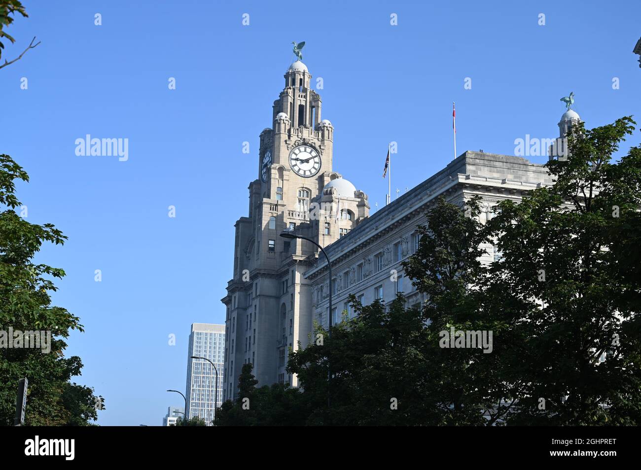 Liverpool Liver Buildings Stockfoto