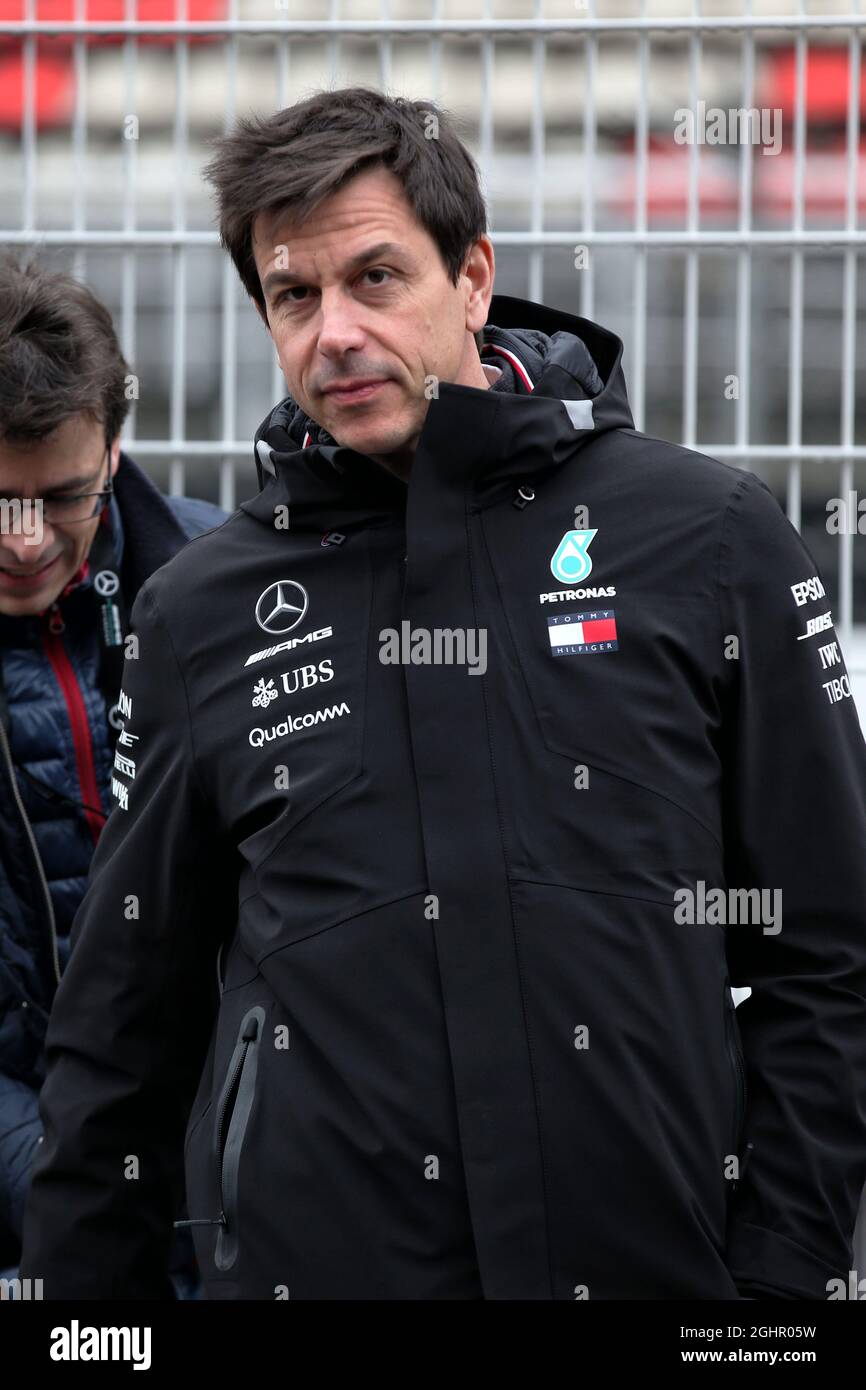 Toto Wolff (GER) Mercedes AMG F1 Aktionär und Executive Director. 01.03.2018. Formel-1-Test, Tag Vier, Barcelona, Spanien. Donnerstag. Bildnachweis sollte lauten: XPB/Press Association Images. Stockfoto