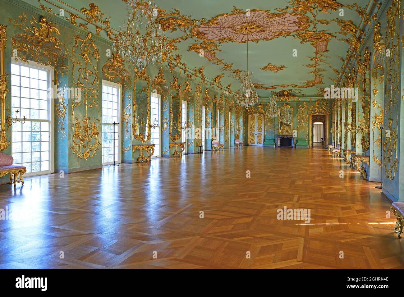 Goldene Galerie, neuer Flügel, Schloss Charlottenburg, Berlin, Deutschland Stockfoto