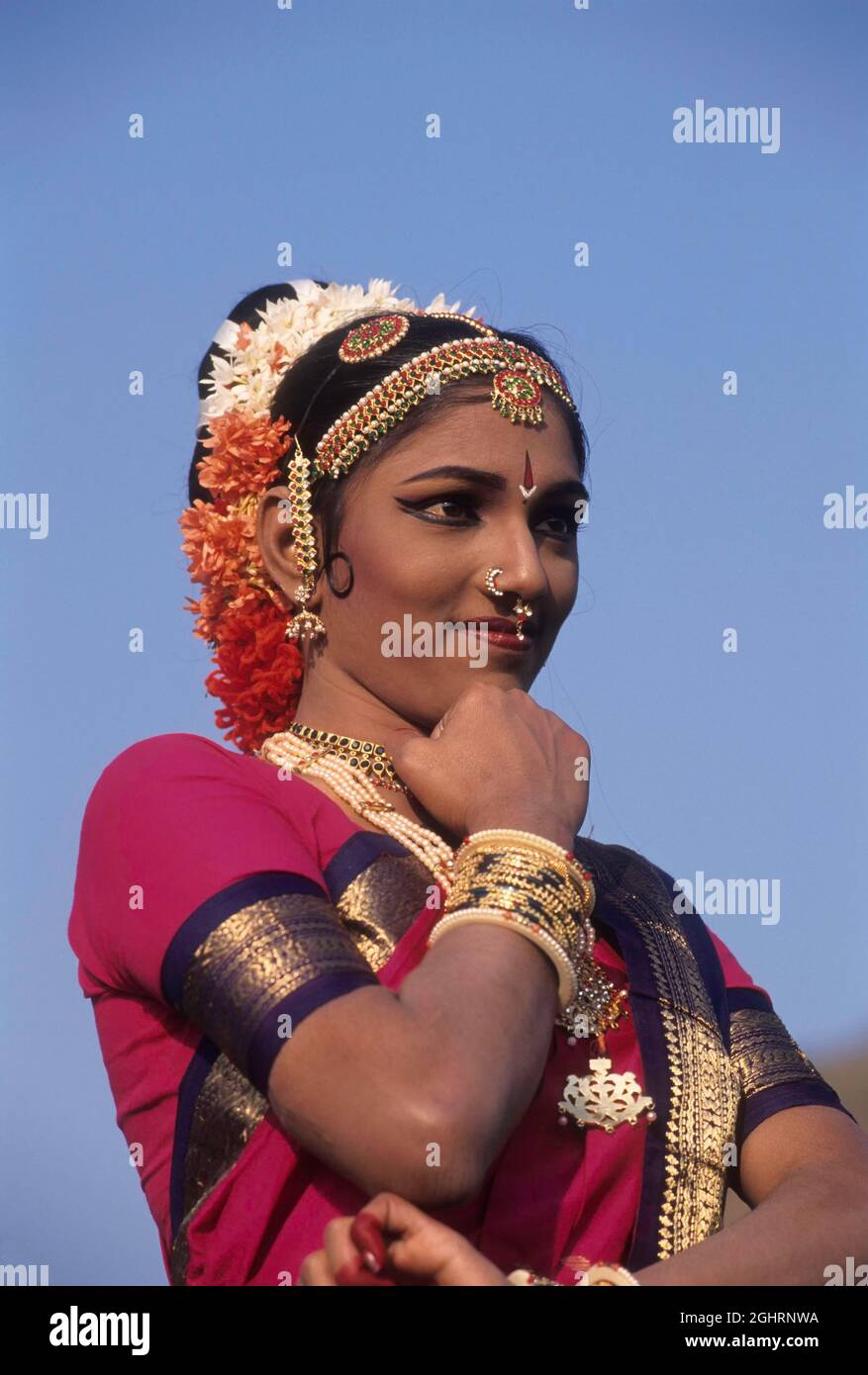 Kuchipudi, klassischer Tanz Indiens, Andhra Pradesh, Indien Stockfoto