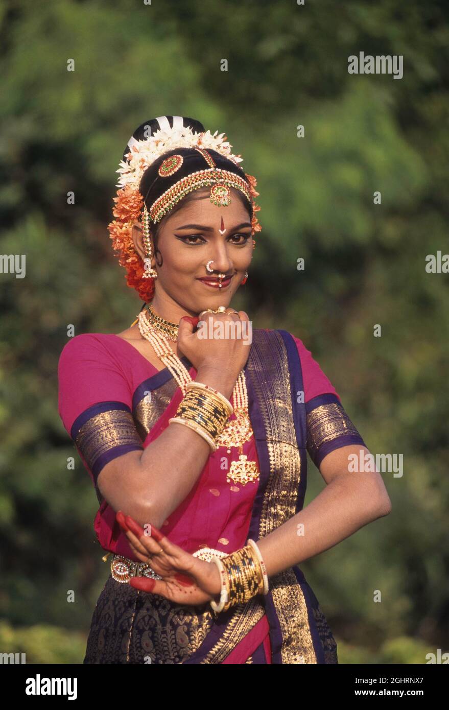 Kuchipudi, klassischer Tanz Indiens, Andhra Pradesh, Indien Stockfoto