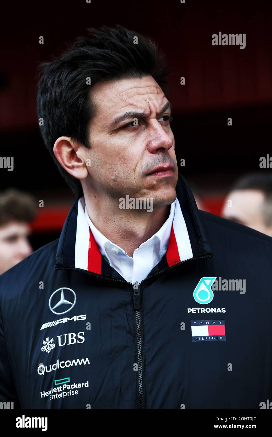 Toto Wolff (GER) Mercedes AMG F1 Aktionär und Executive Director. 18.02.2019. Formel-1-Test, Erster Tag, Barcelona, Spanien. Montag. Bildnachweis sollte lauten: XPB/Press Association Images. Stockfoto