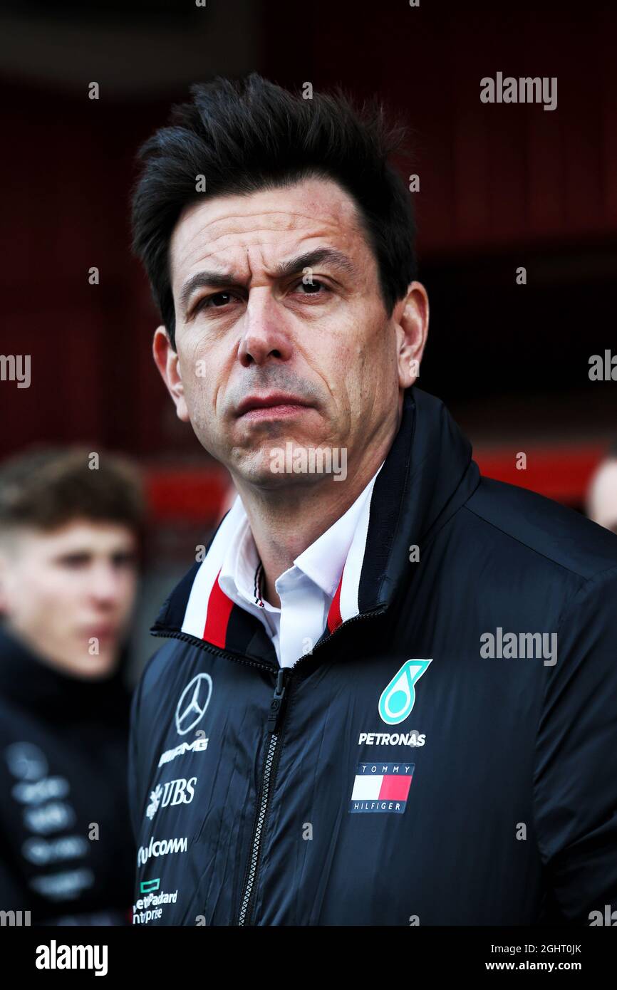 Toto Wolff (GER) Mercedes AMG F1 Aktionär und Executive Director. 18.02.2019. Formel-1-Test, Erster Tag, Barcelona, Spanien. Montag. Bildnachweis sollte lauten: XPB/Press Association Images. Stockfoto