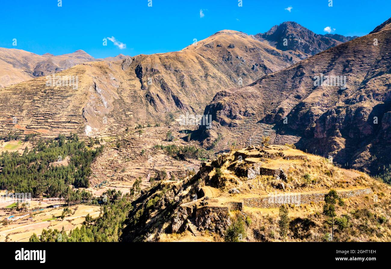 Machu Pitumarca antike Inka-Stadt in Peru Stockfoto