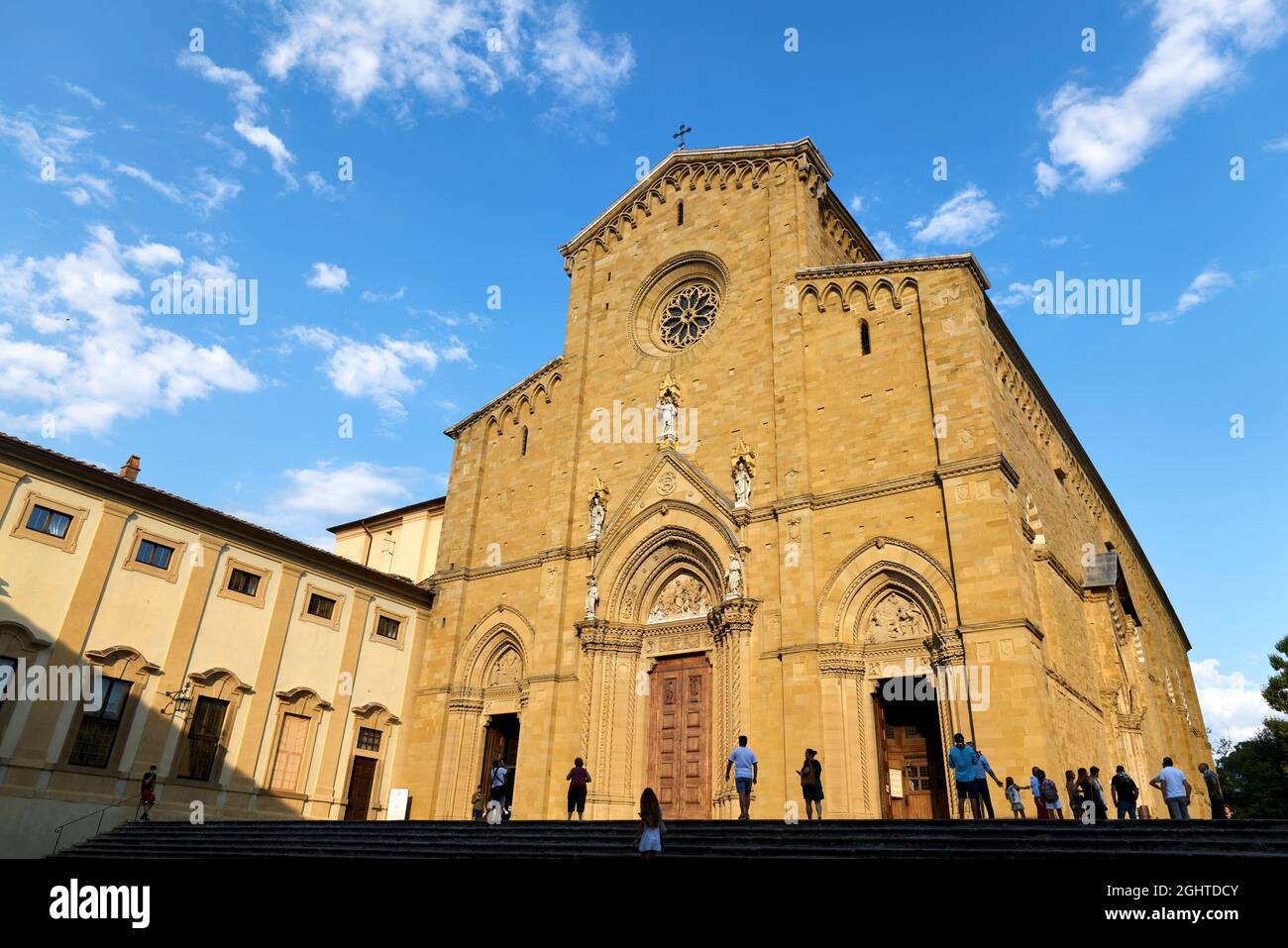 Arezzo Toskana Italien. Die Kathedrale (Cattedrale dei Santi Pietro e Donato) Stockfoto