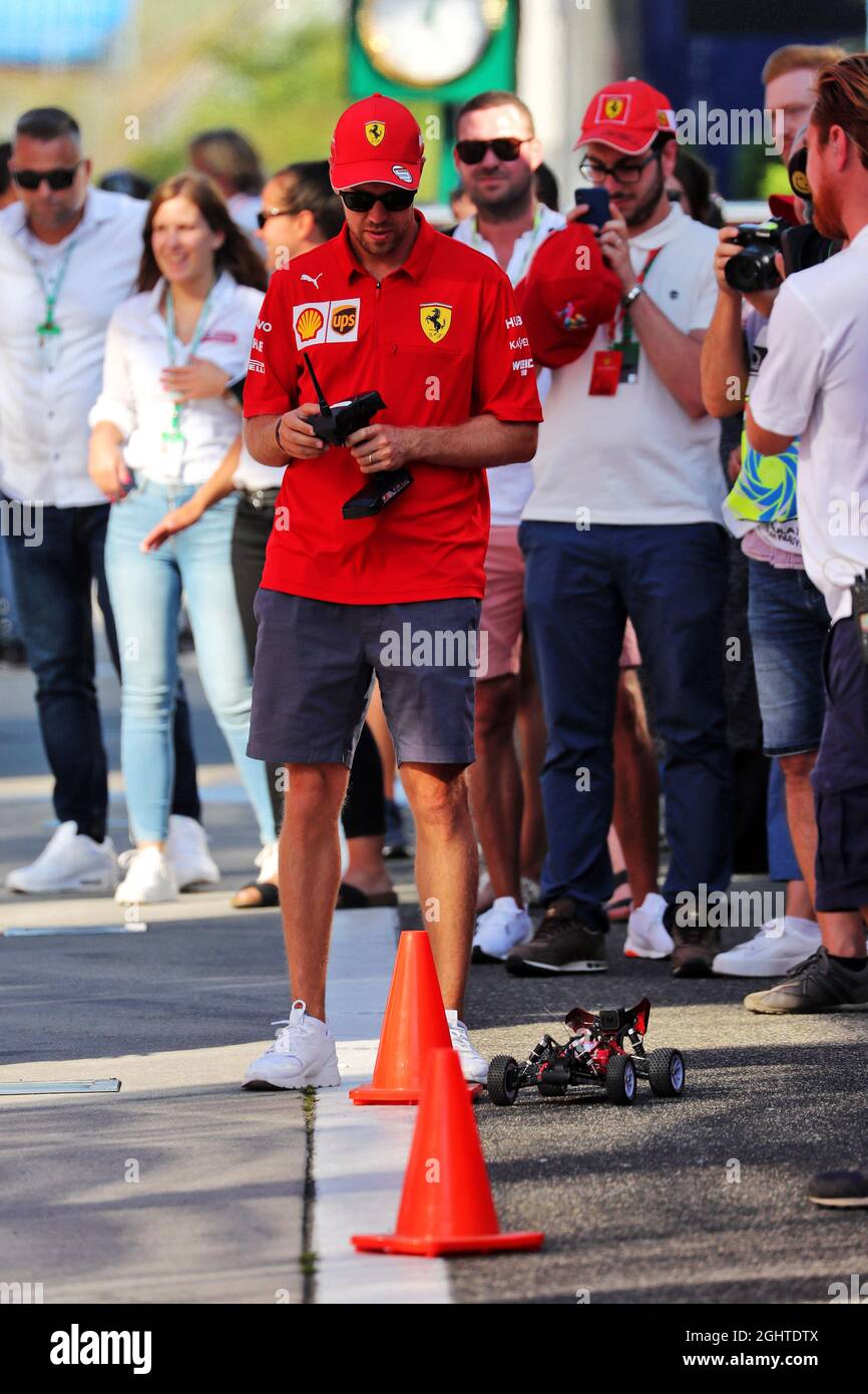 Sebastian Vettel (GER) Ferrari. 01.08.2019. Formel 1 Weltmeisterschaft, Rd 12, Großer Preis Von Ungarn, Budapest, Ungarn, Tag Der Vorbereitung. Bildnachweis sollte lauten: XPB/Press Association Images. Stockfoto