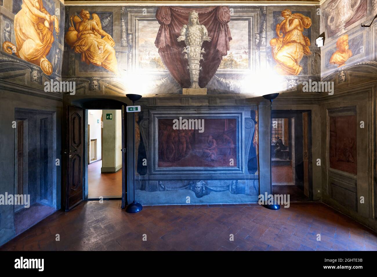 Arezzo Toskana Italien. Vasari Home Museum Stockfoto
