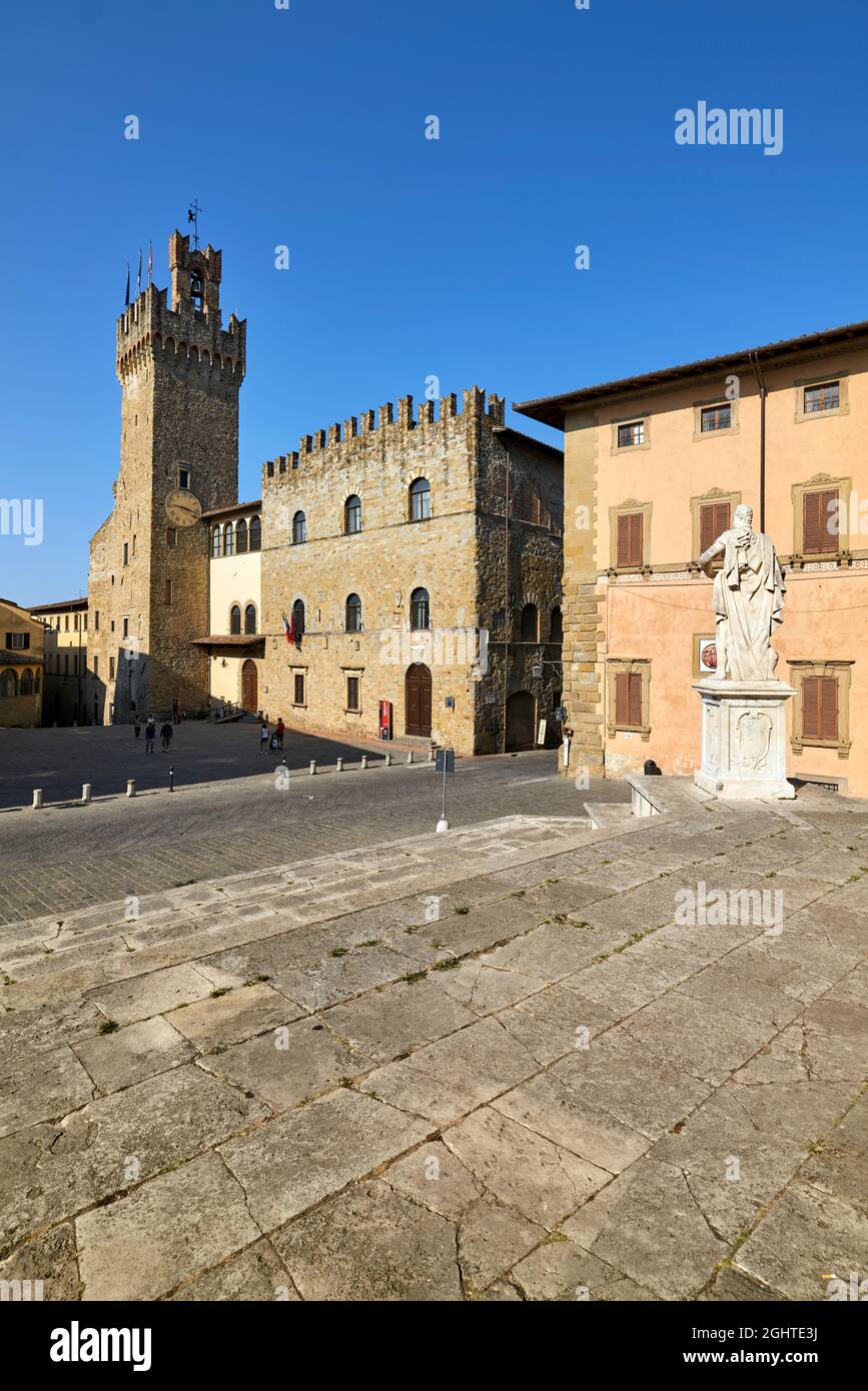 Arezzo Toskana Italien. Palazzo dei Priori (Gemeinschafts-Palast) Stockfoto
